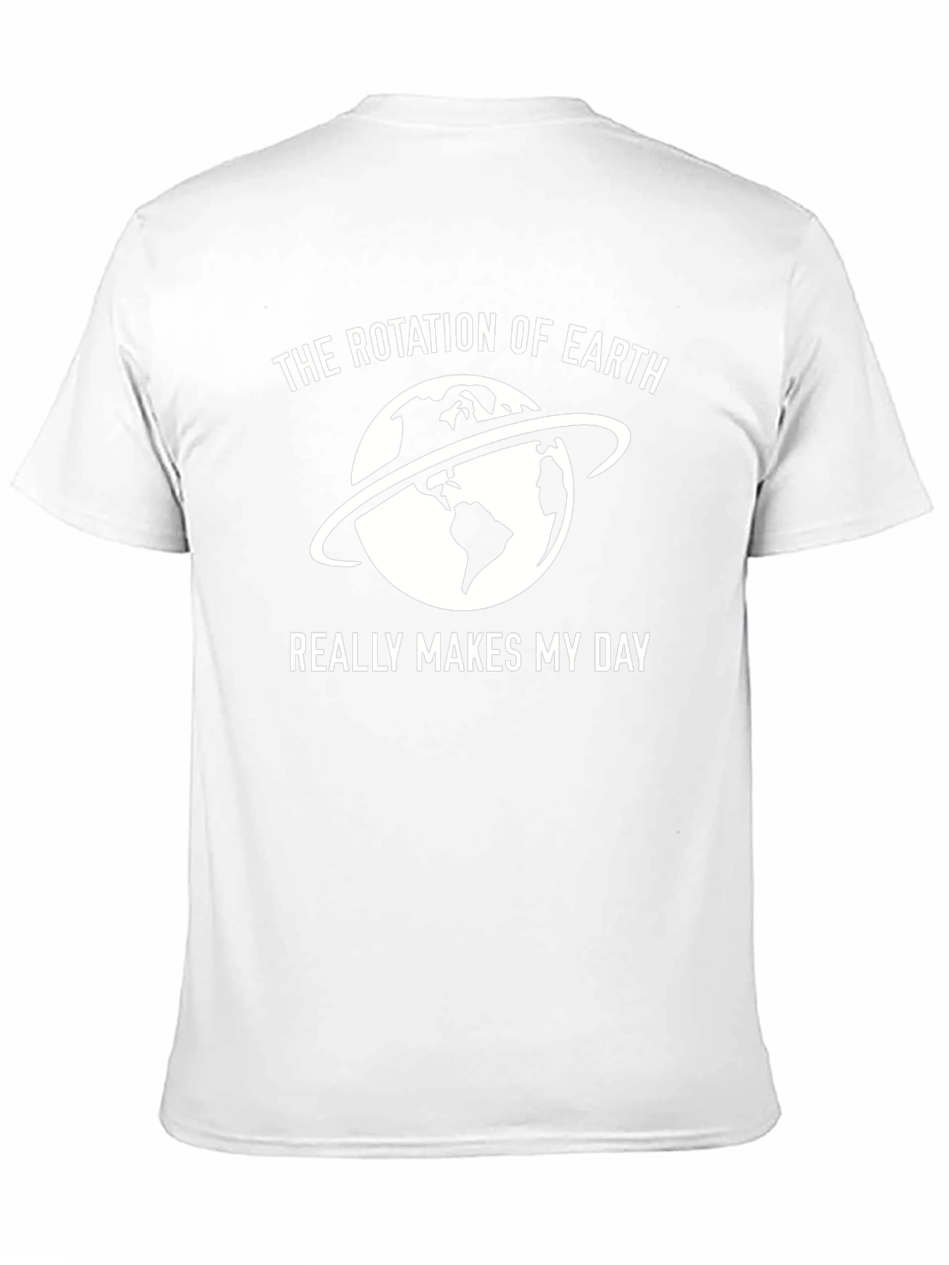 Earth Rotation T-Shirt - Makes My Day Black Tee