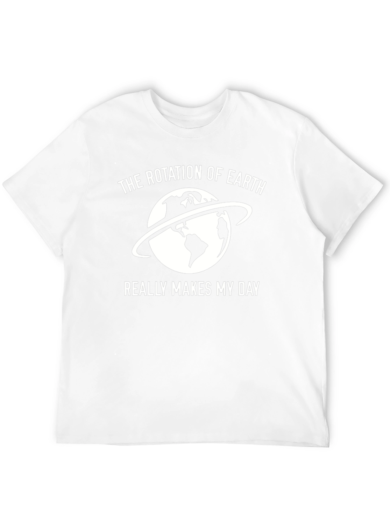 Earth Rotation T-Shirt - Makes My Day Black Tee