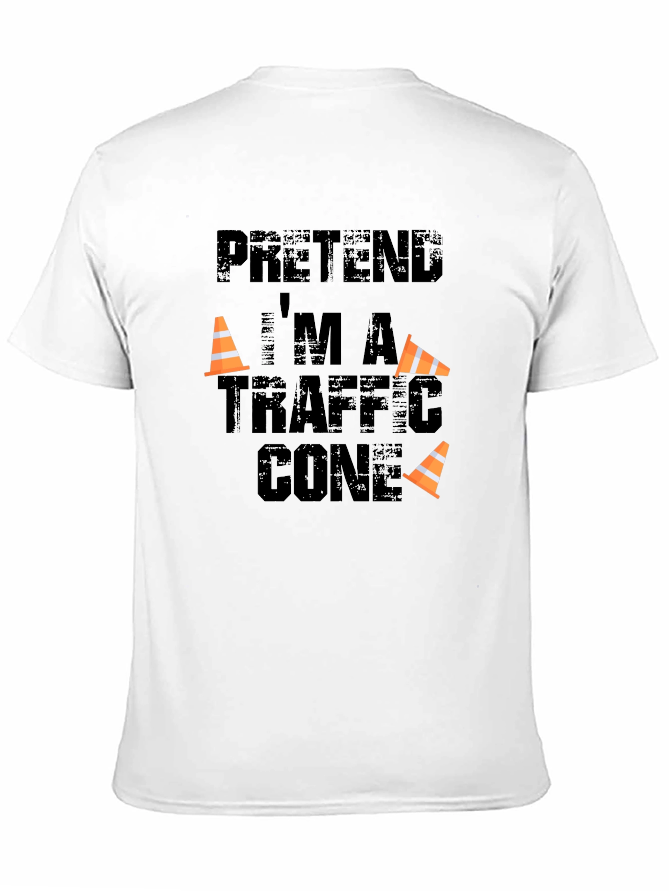 Pretend Im A Traffic Cone Funny T-Shirt