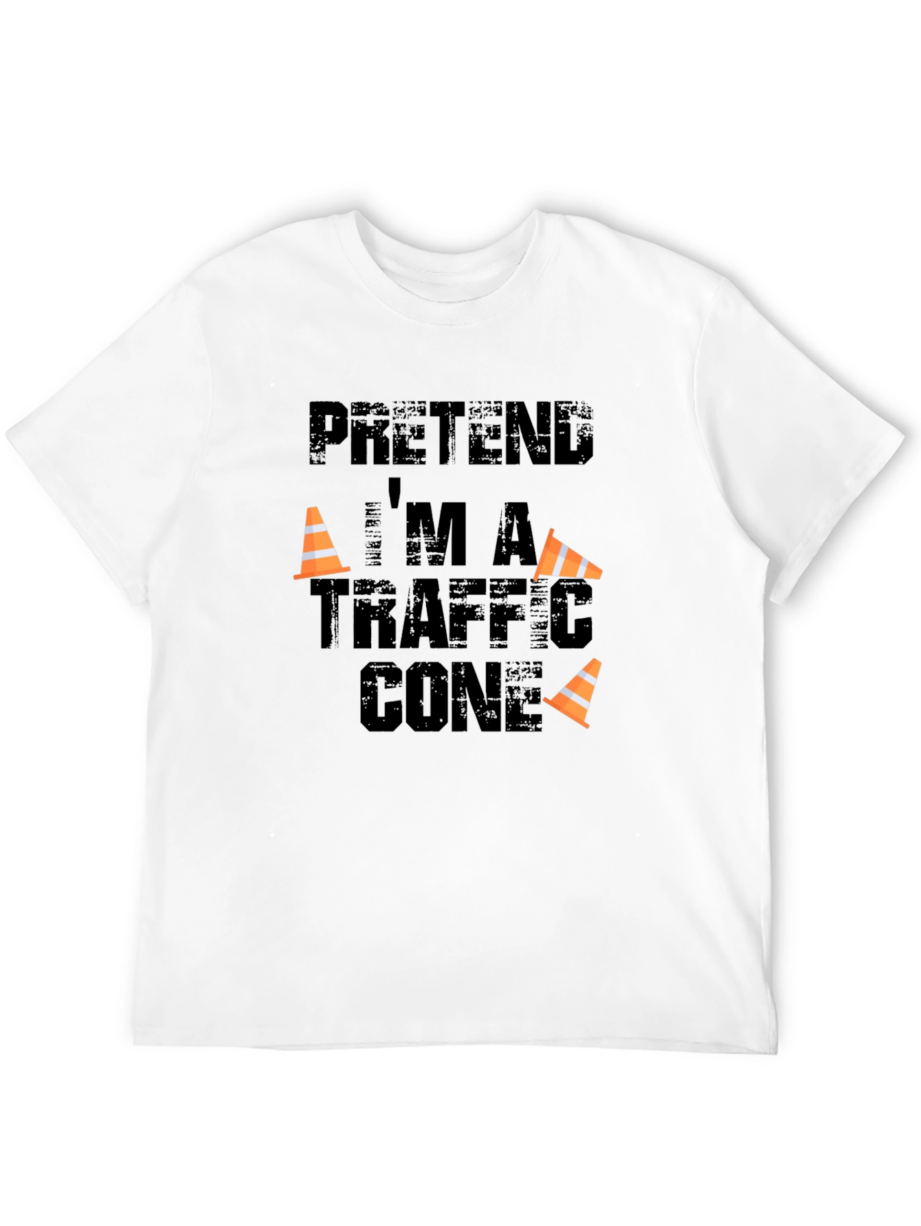 Pretend Im A Traffic Cone Funny T-Shirt