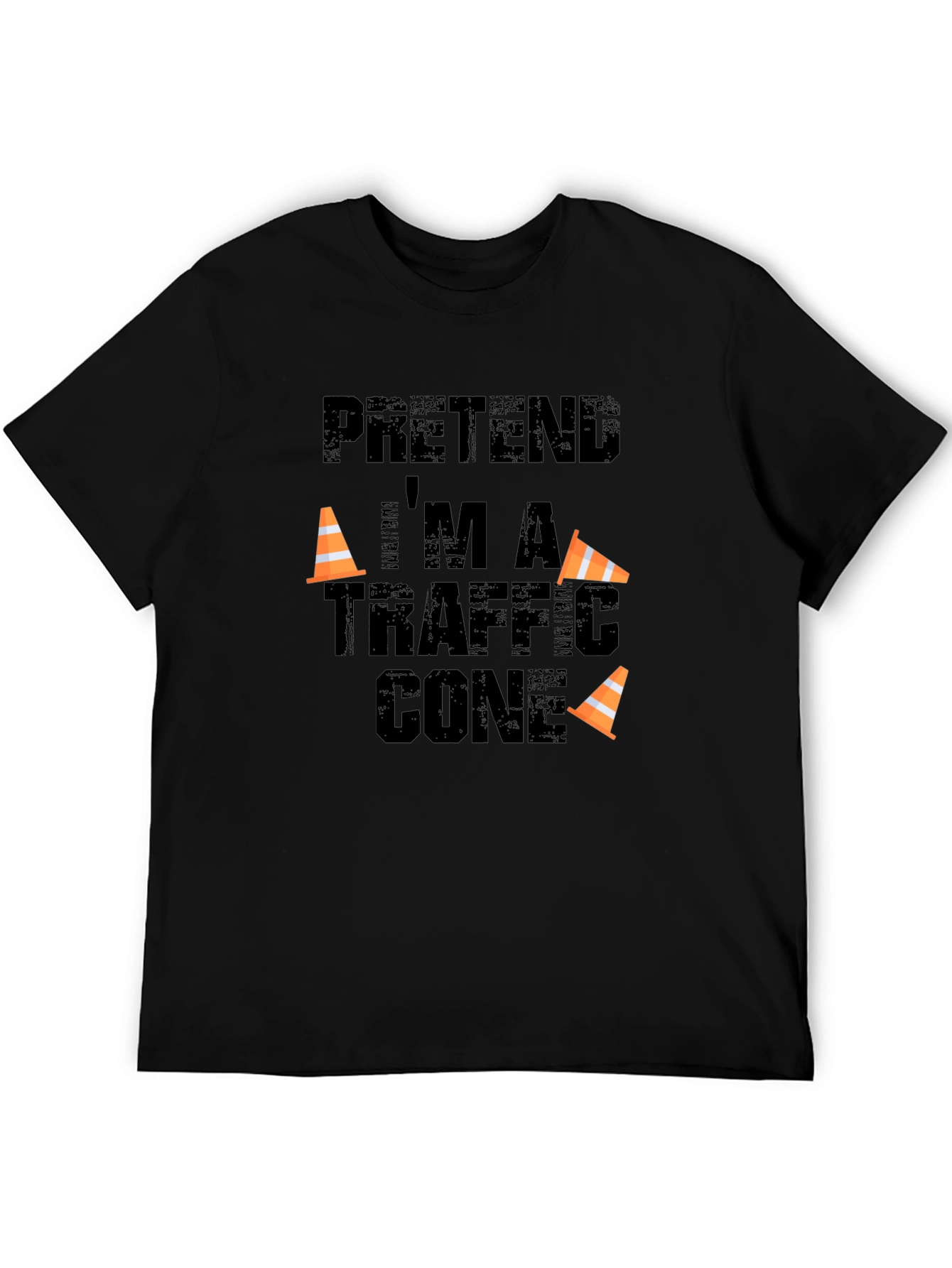 Pretend Im A Traffic Cone Funny T-Shirt