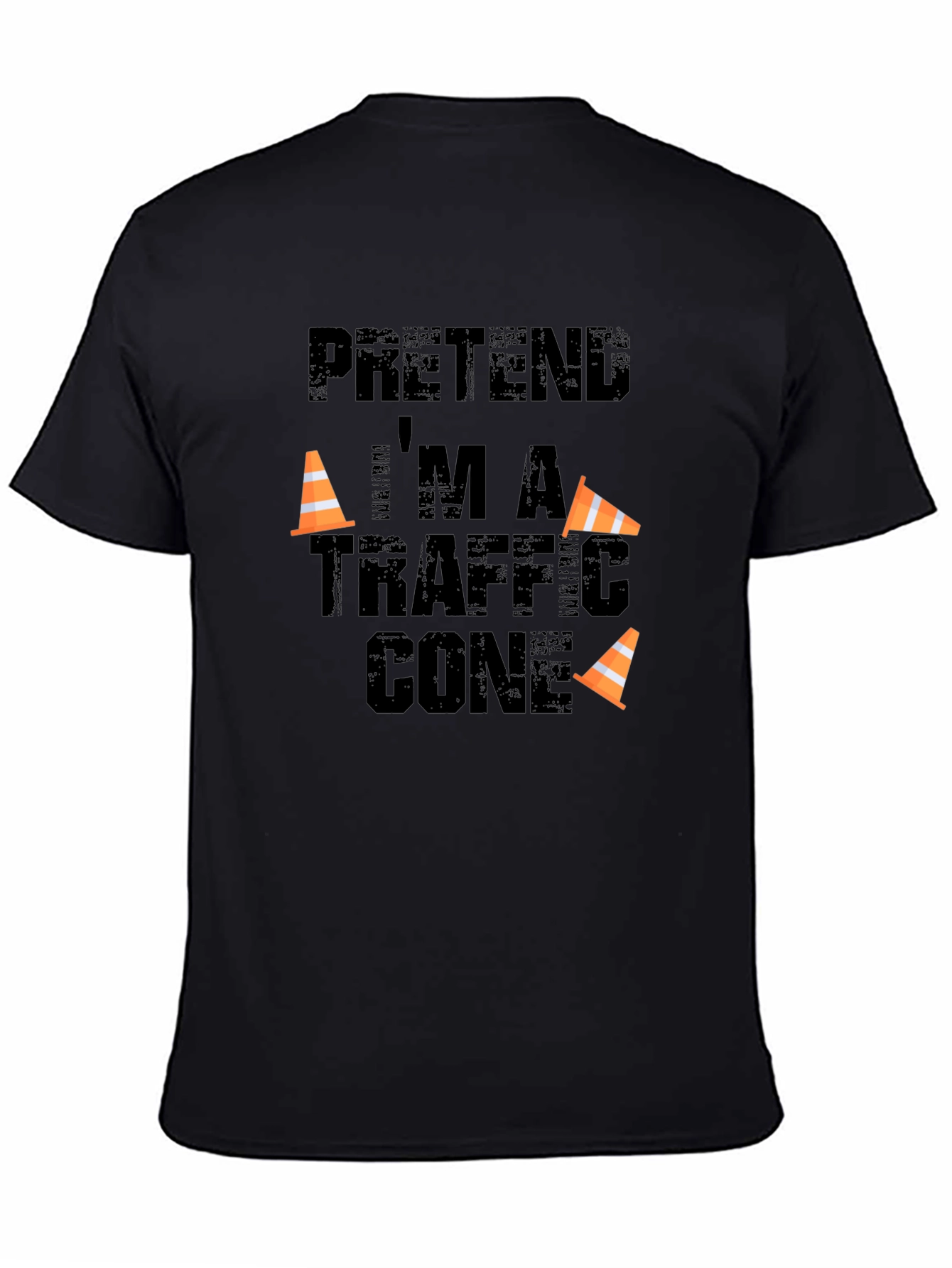 Pretend Im A Traffic Cone Funny T-Shirt