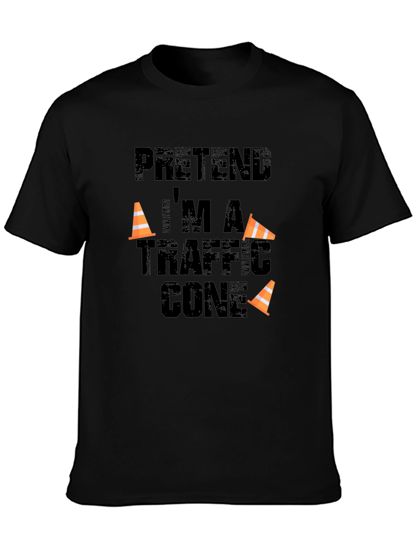 Pretend Im A Traffic Cone Funny T-Shirt