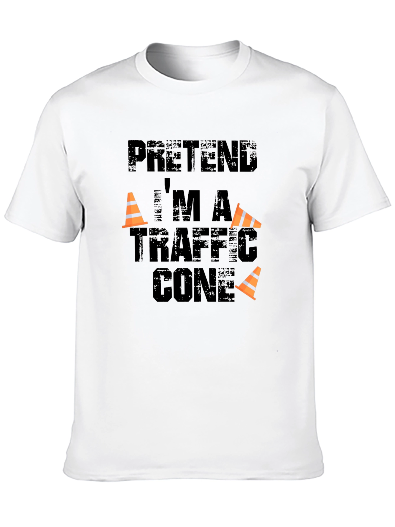 Pretend Im A Traffic Cone Funny T-Shirt