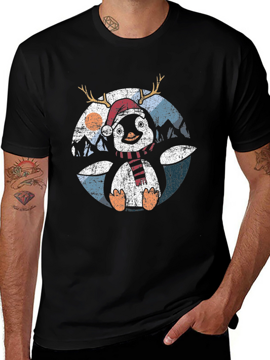 Penguin Holiday Tee: Christmas Antler T-Shirt