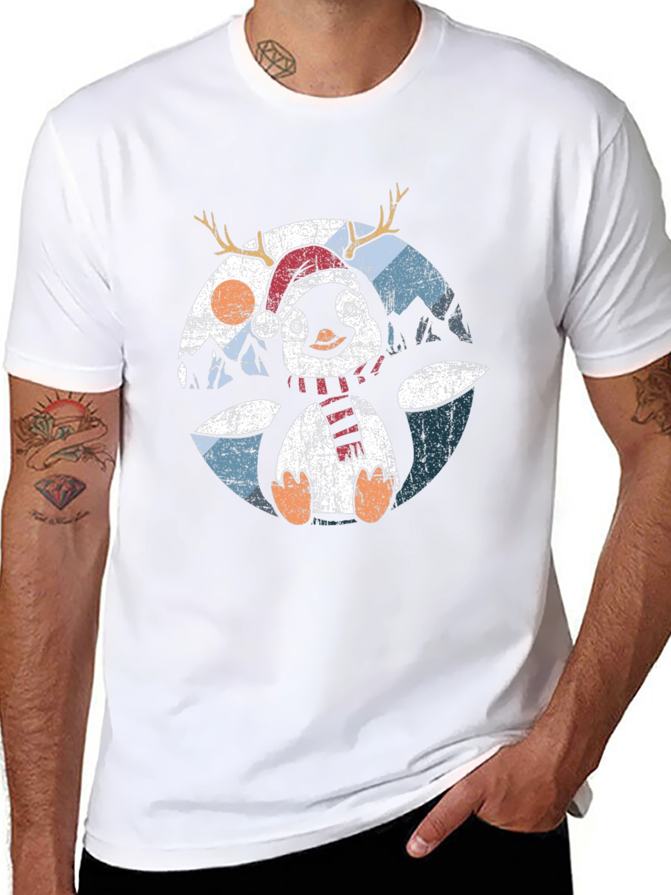 Penguin Holiday Tee: Christmas Antler T-Shirt