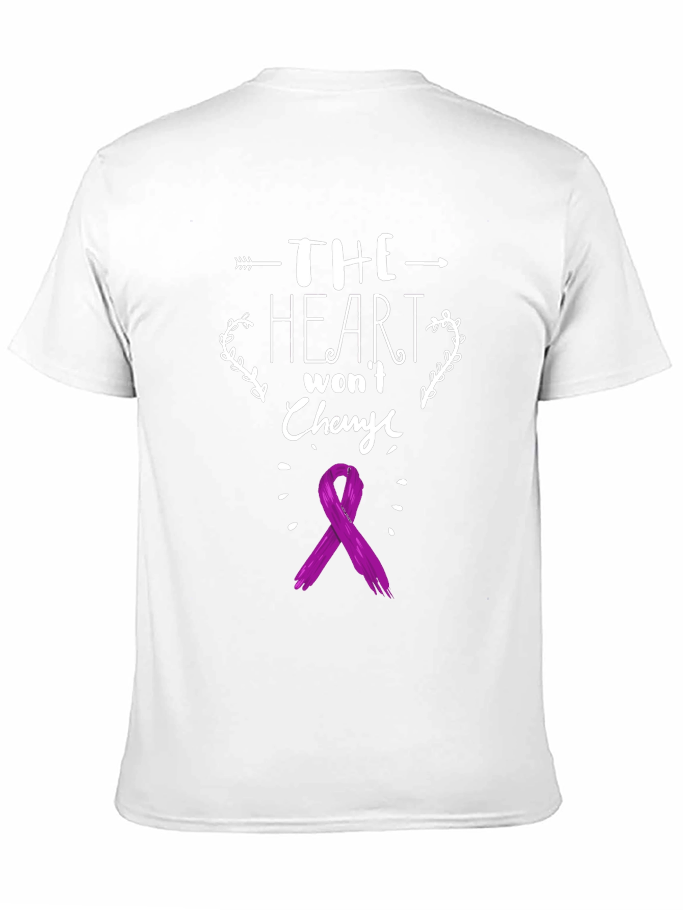 Heart Wont Change T-Shirt - Purple Ribbon