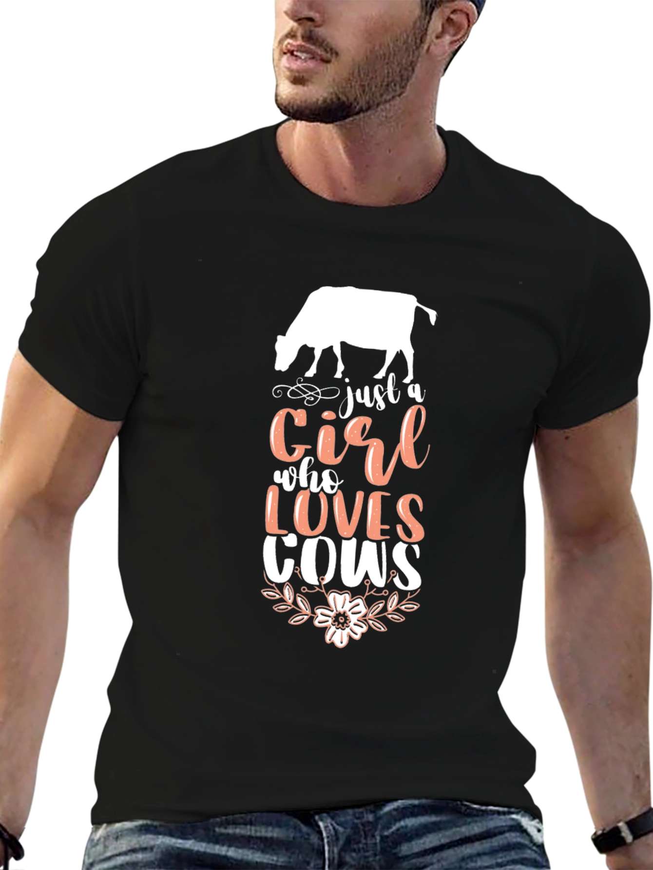 Just A Girl Who Loves Cows Graphic Tee