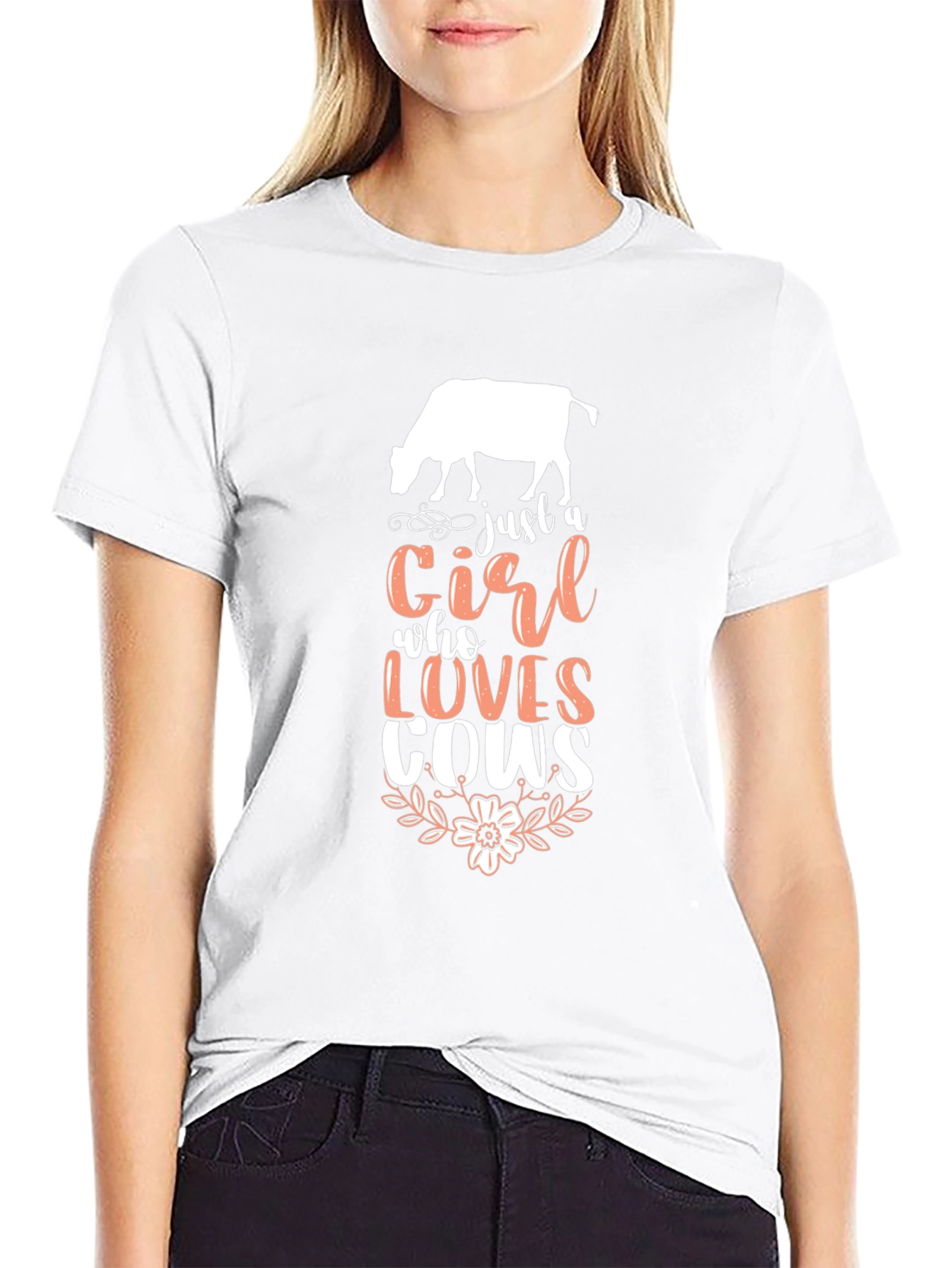Just A Girl Who Loves Cows Graphic Tee