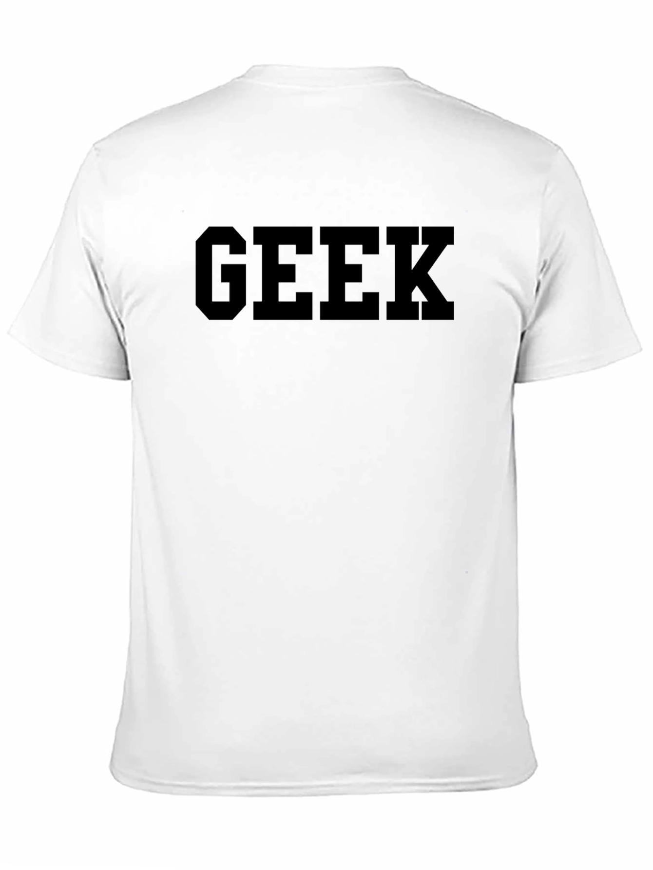 Mens Black Geek Graphic T-Shirt - Casual Cotton Tee