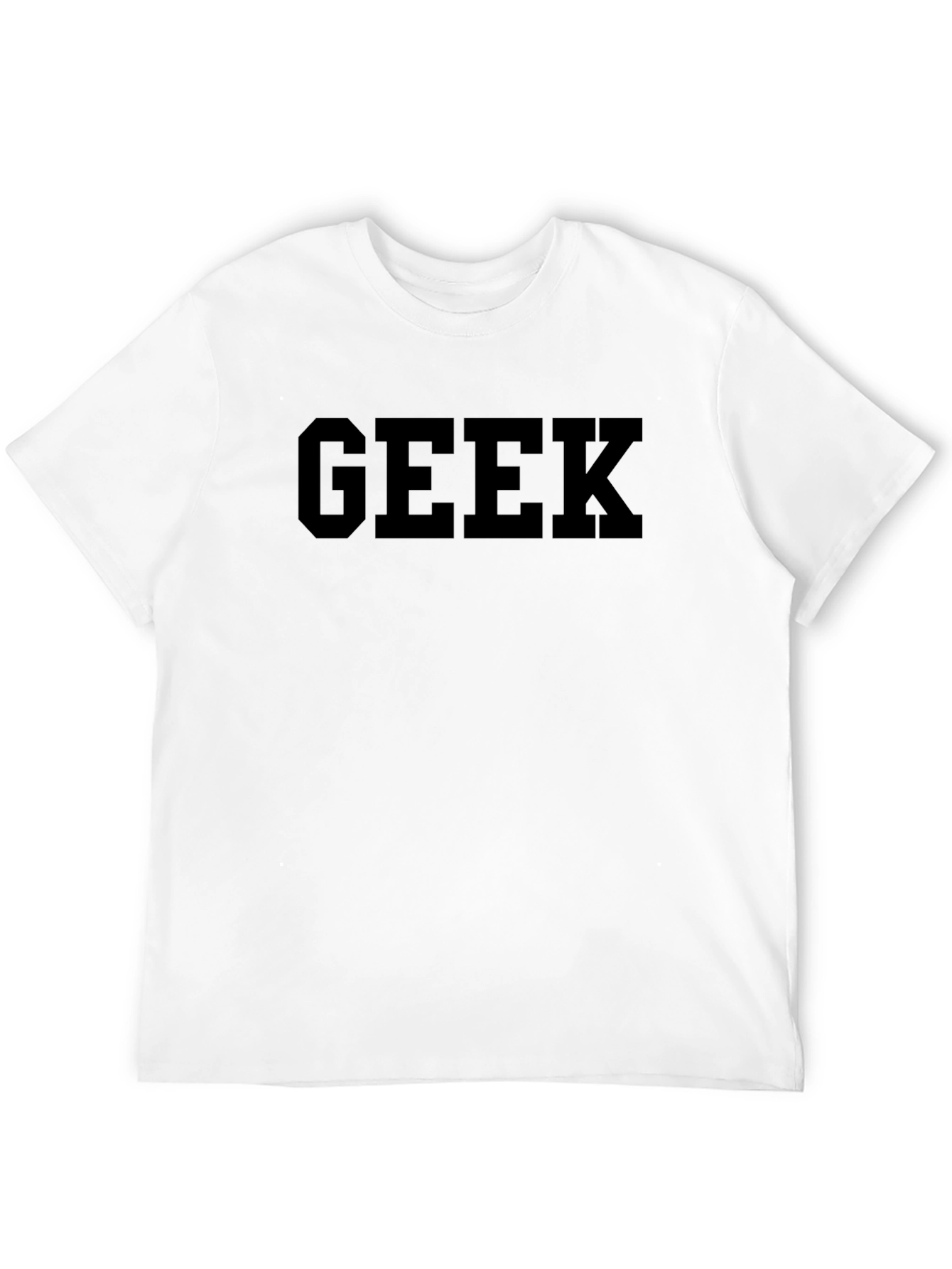 Mens Black Geek Graphic T-Shirt - Casual Cotton Tee
