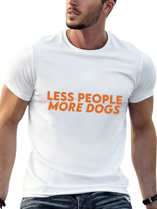 Less People More Dogs Graphic T-Shirt
