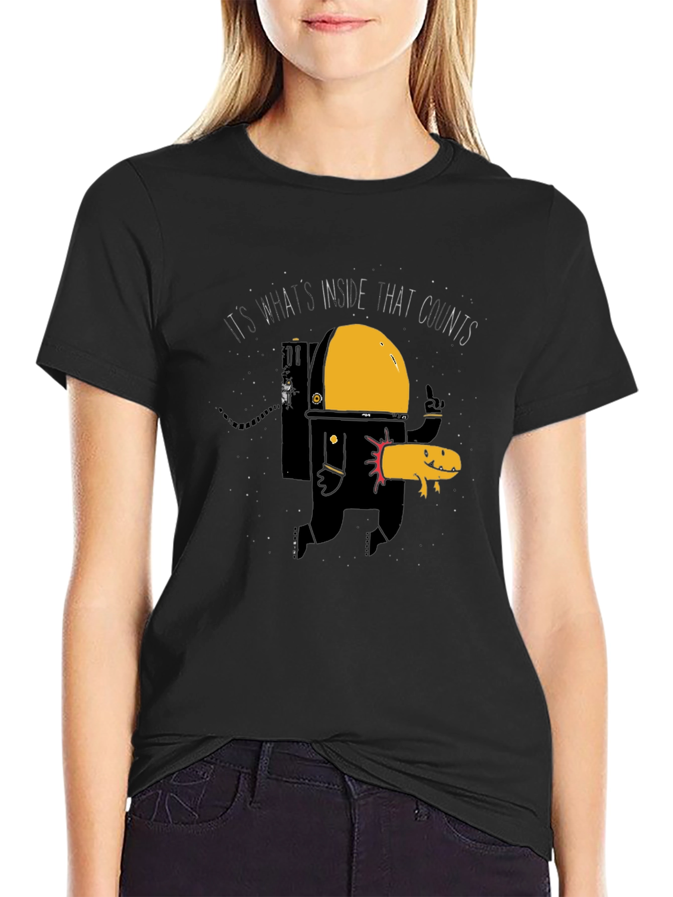 Funny Black Cartoon Character T-Shirt