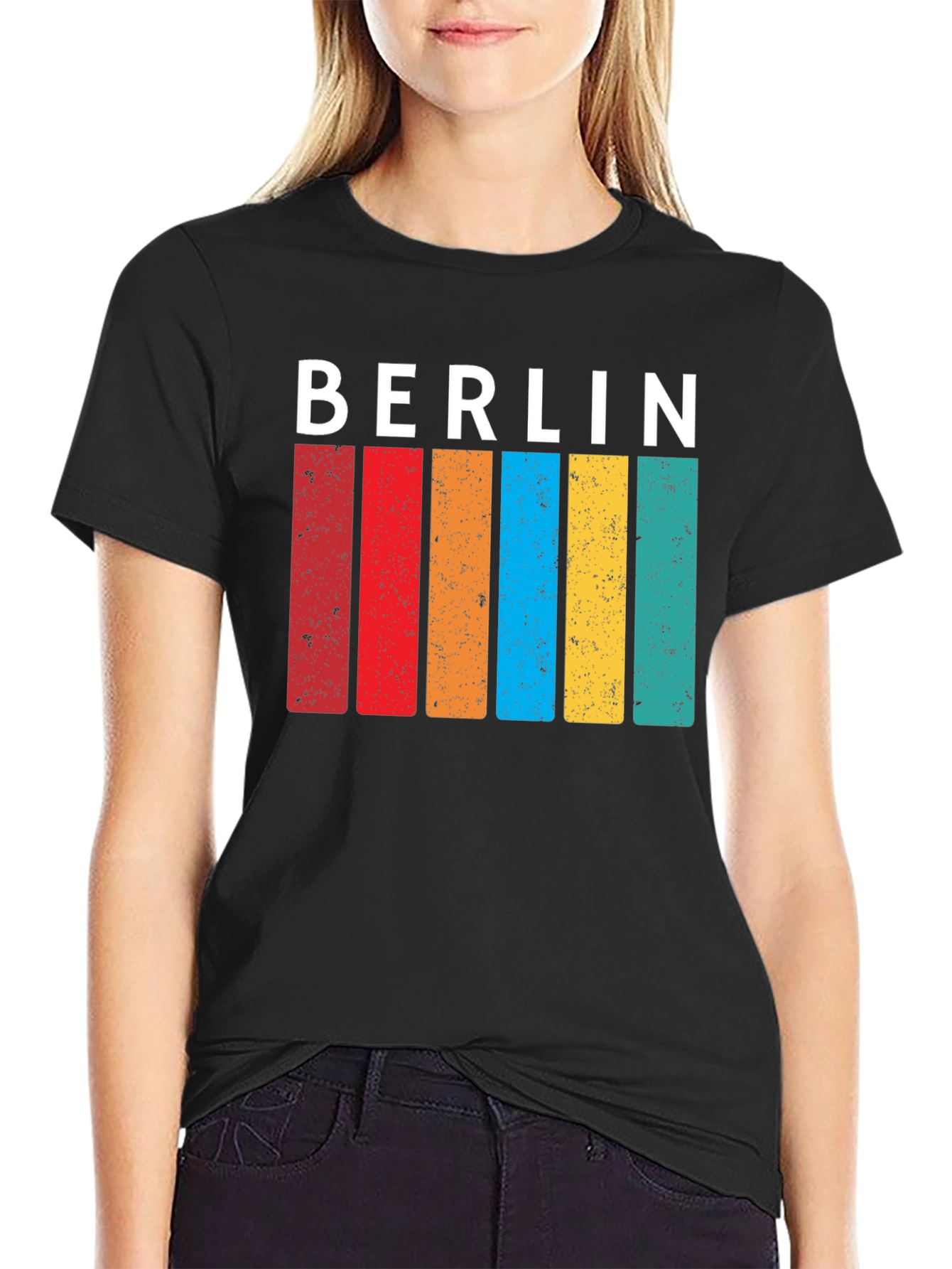 Berlin Retro Stripe T-Shirt - Classic Graphic Tee