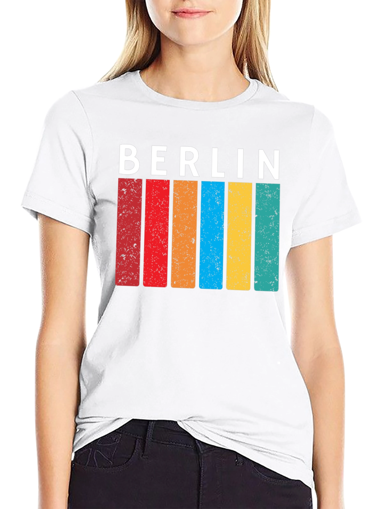 Berlin Retro Stripe T-Shirt - Classic Graphic Tee