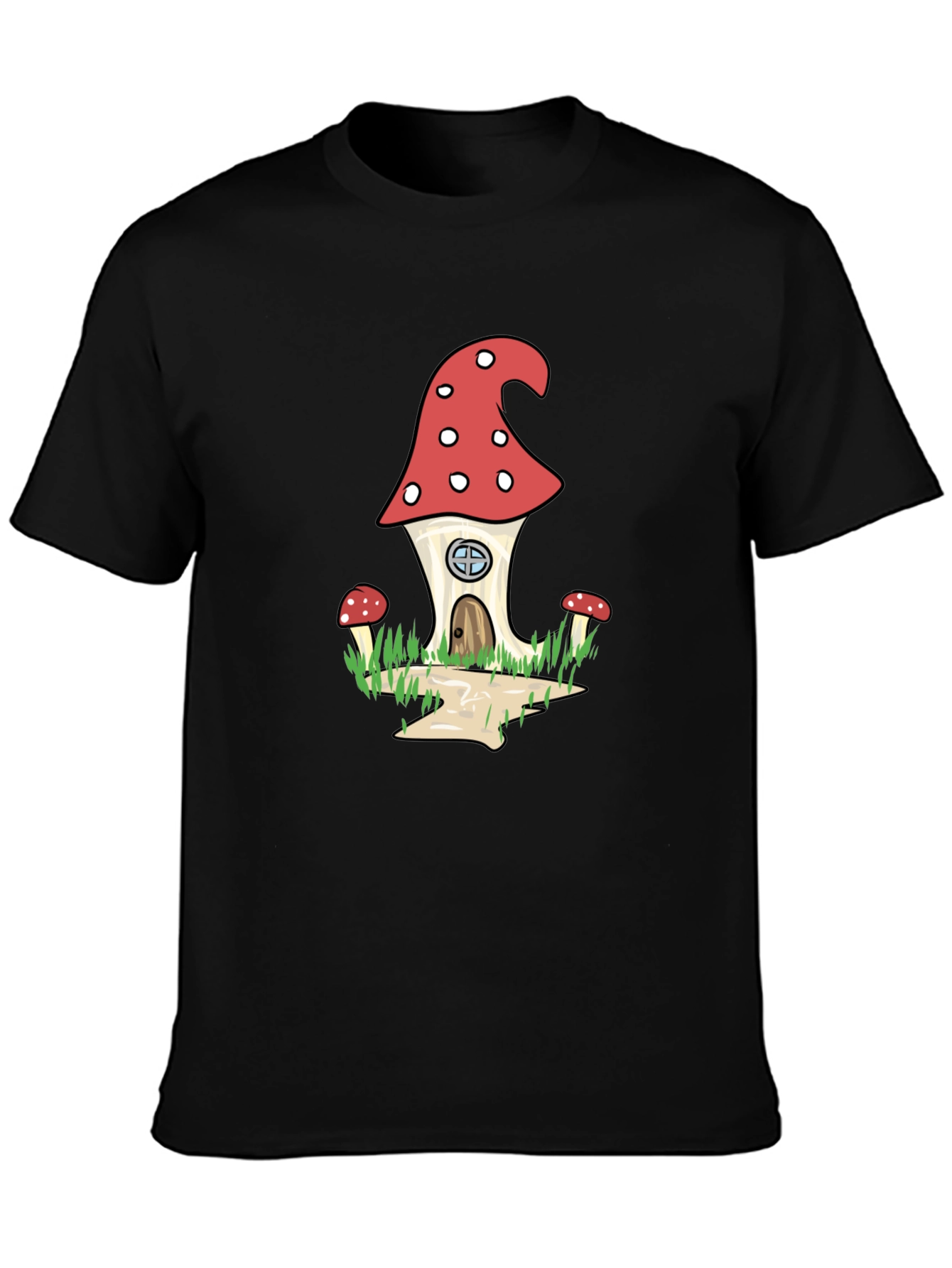 Whimsical Mushroom House Graphic Tee