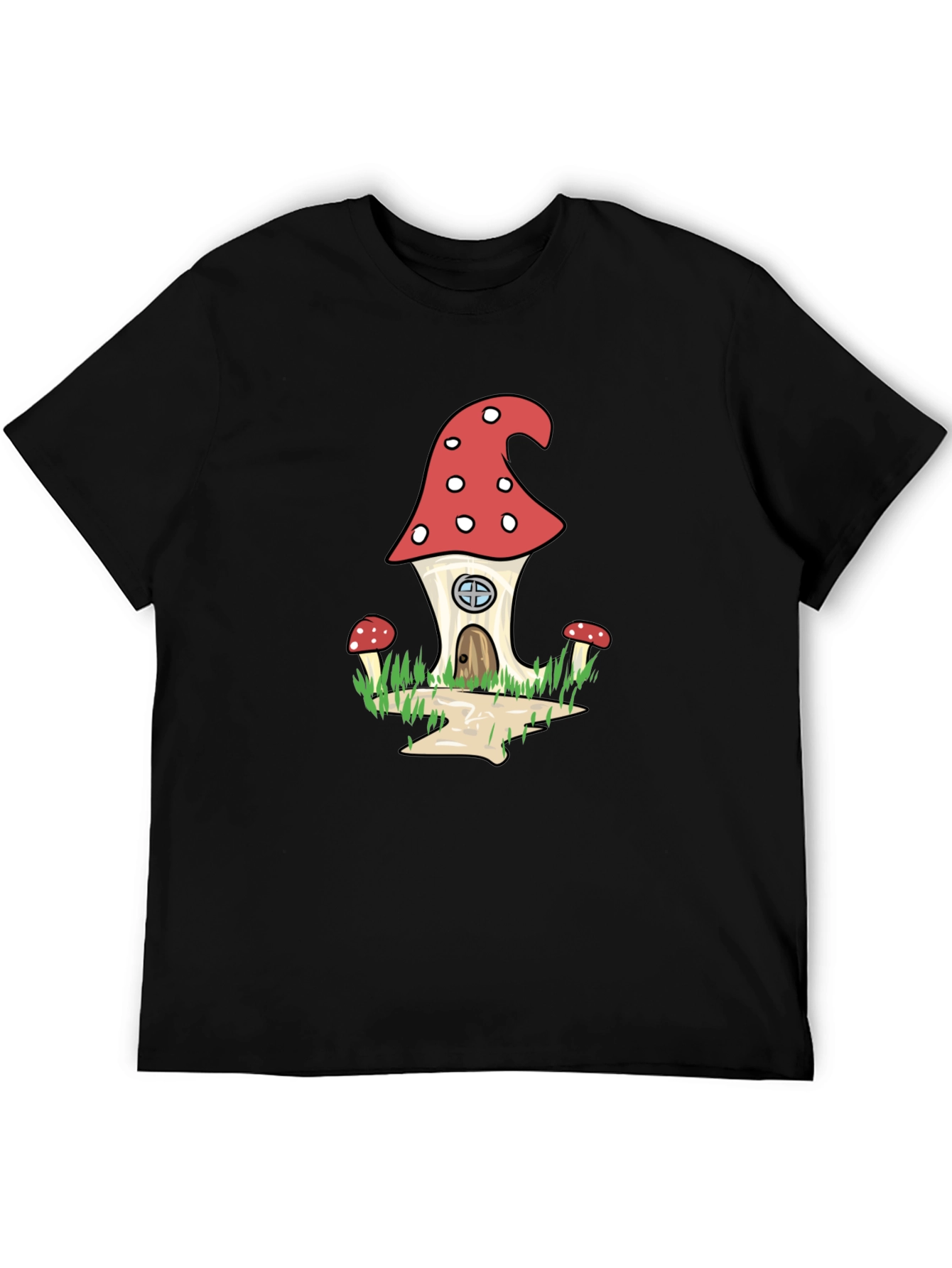 Whimsical Mushroom House Graphic Tee