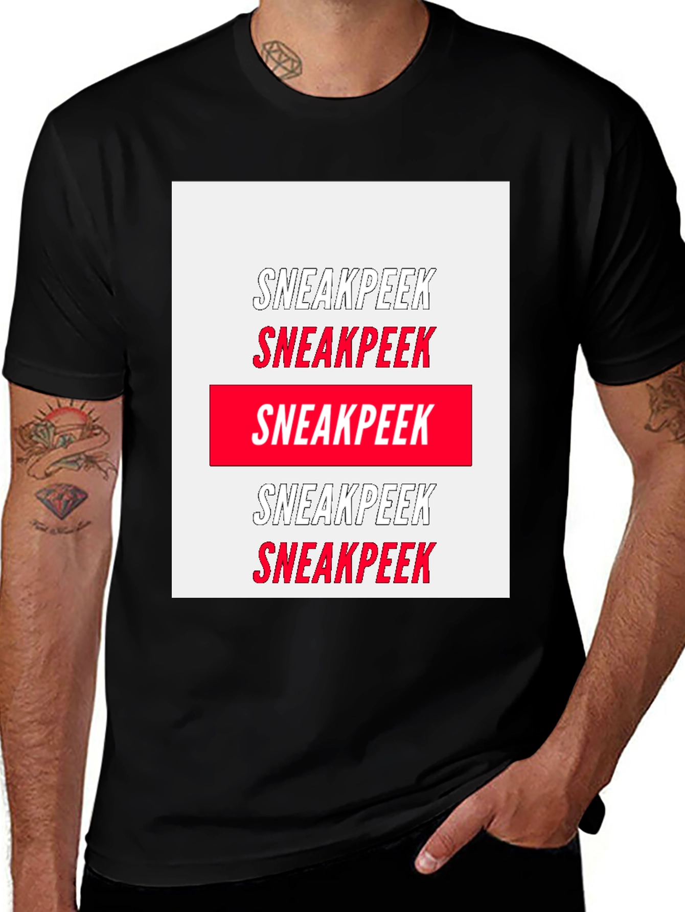 Sneakpeek Graphic Tee - Bold Statement Shirt