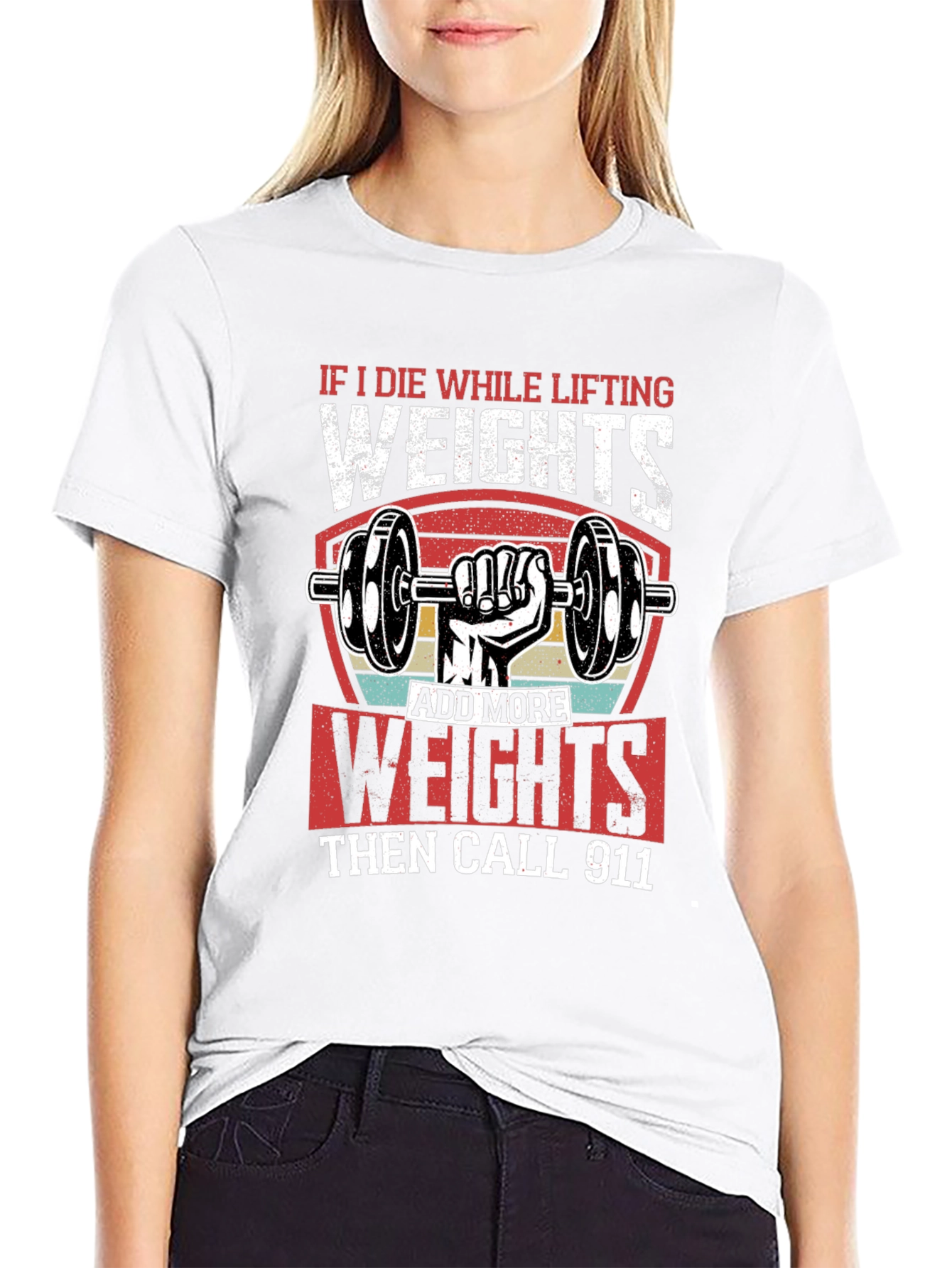 Weightlifting T-Shirt - Add More Weights Design