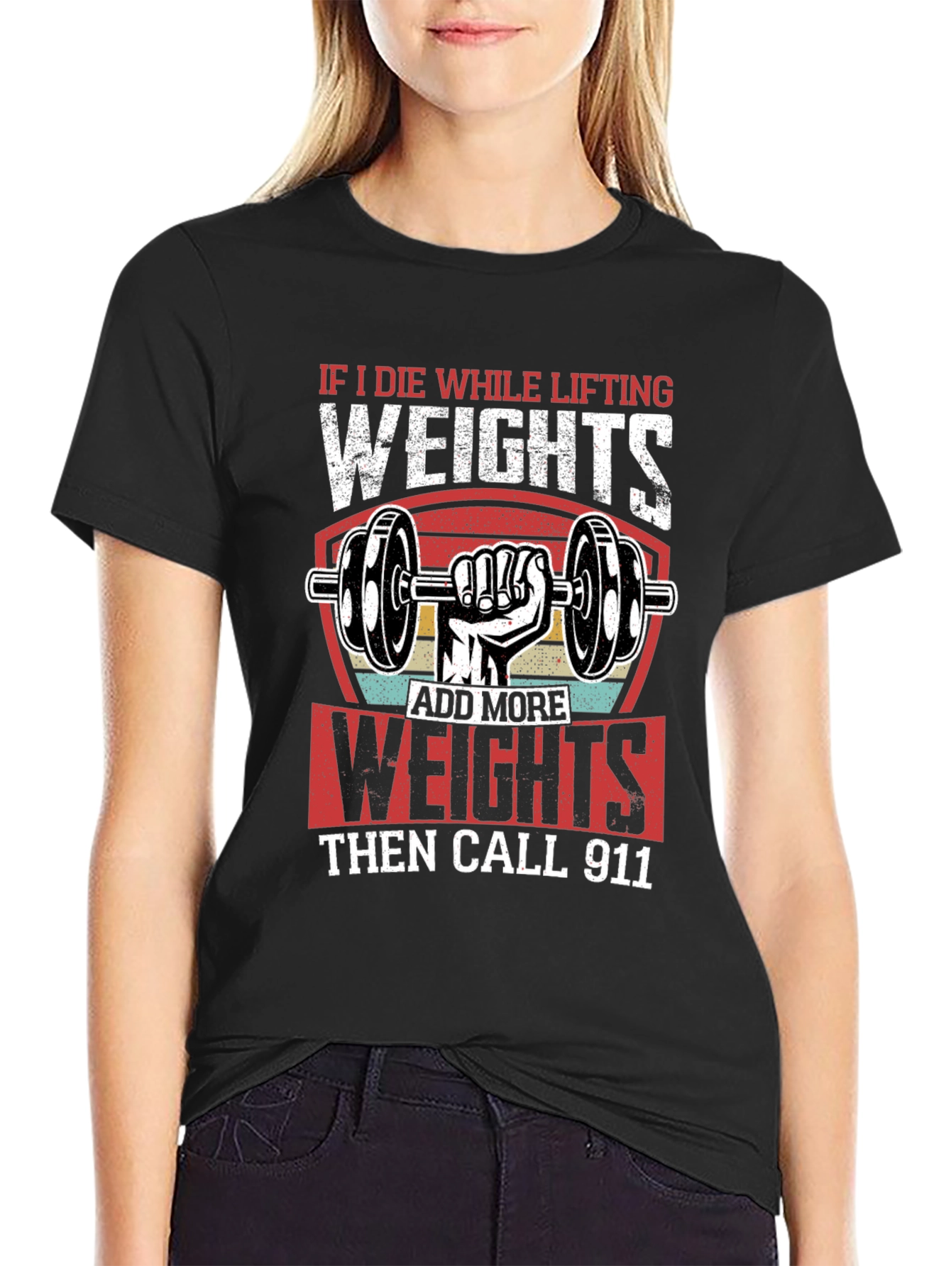 Weightlifting T-Shirt - Add More Weights Design
