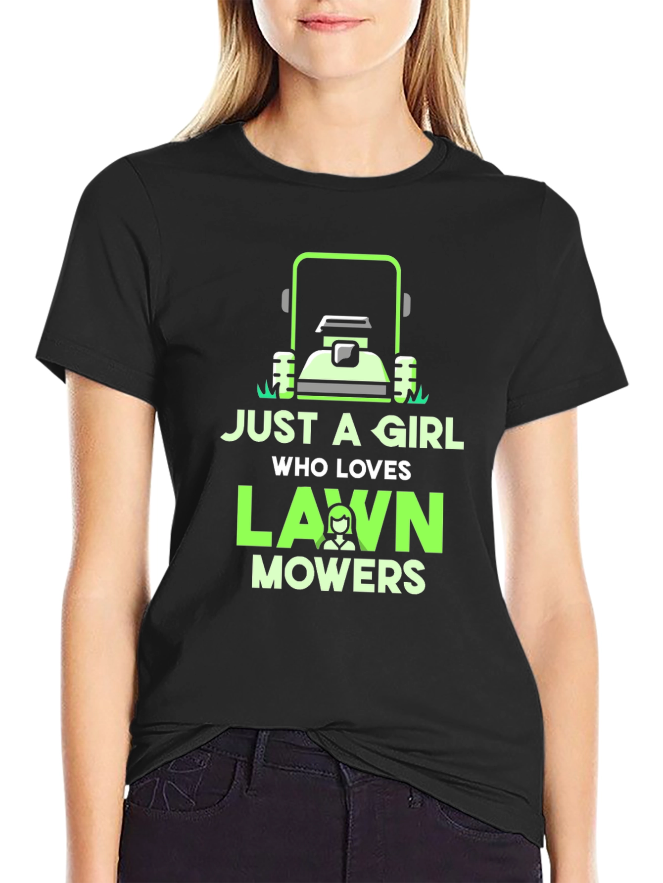Just a Girl Who Loves Lawn Mowers T-Shirt