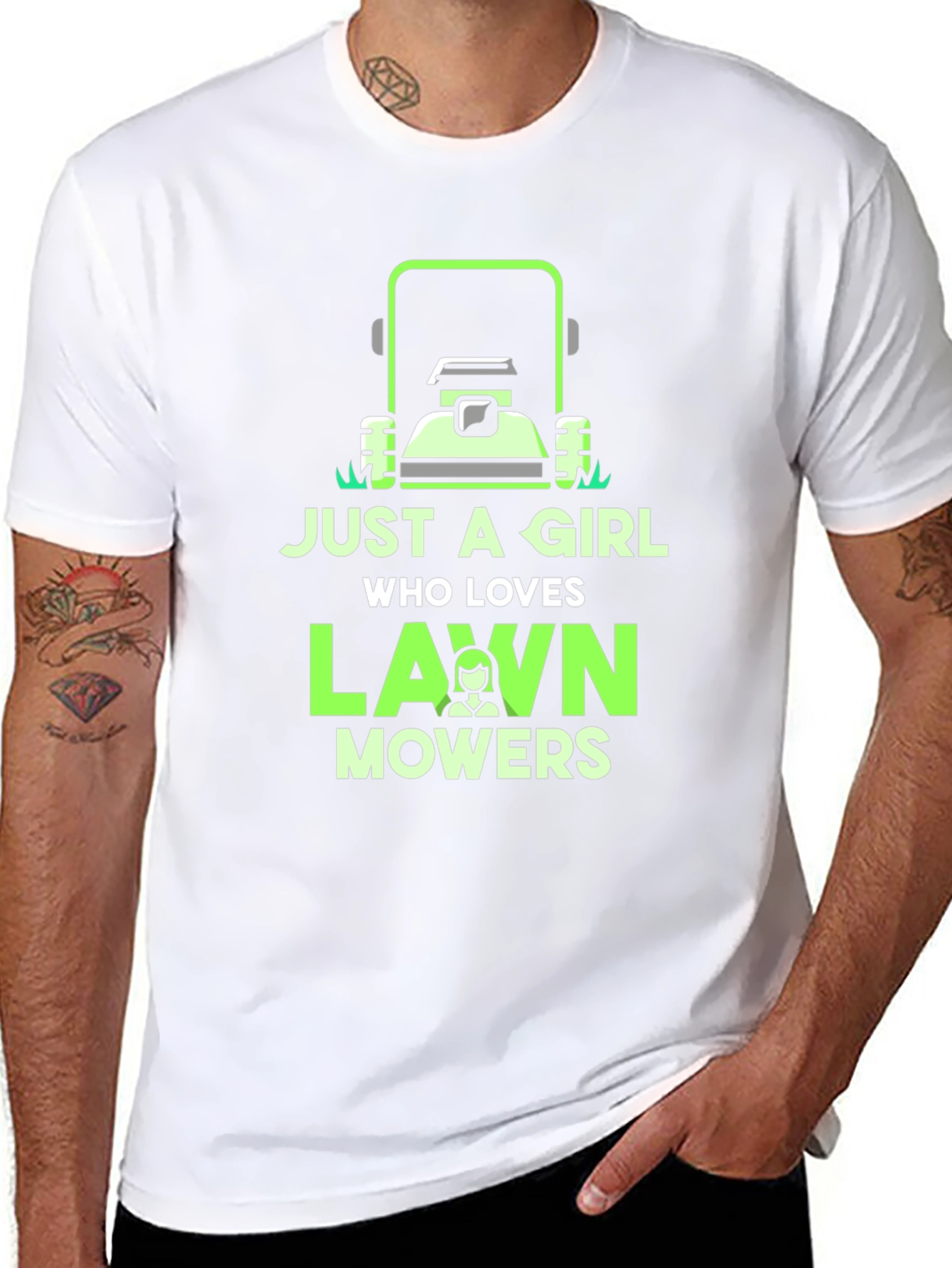 Just a Girl Who Loves Lawn Mowers T-Shirt
