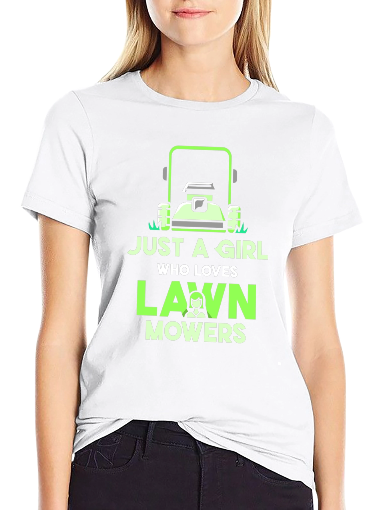 Just a Girl Who Loves Lawn Mowers T-Shirt