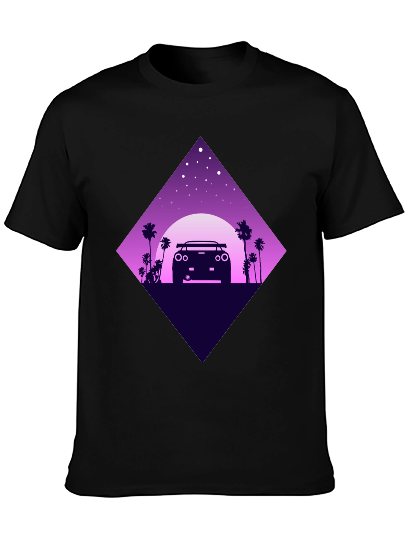 Retro Car T-Shirt - Night Drive Design