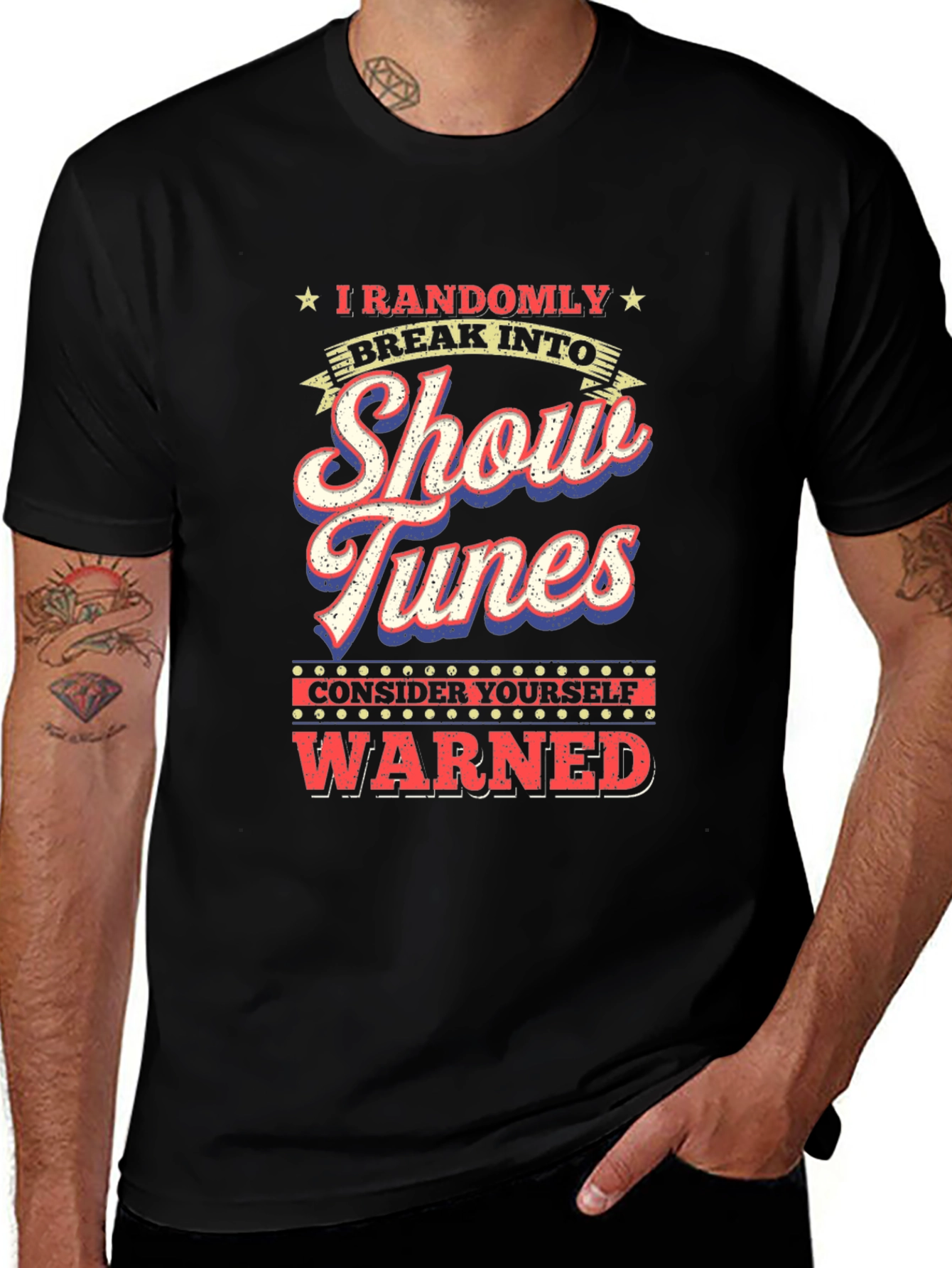 Show Tunes Warning Graphic Tee