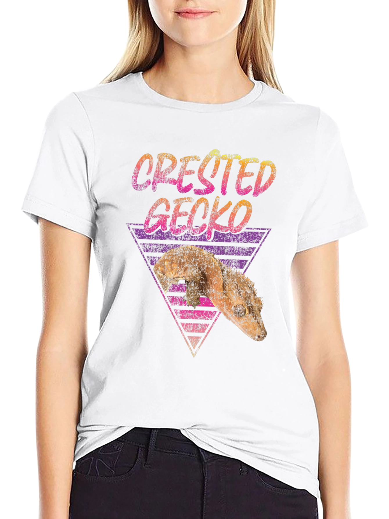 Crested Gecko Retro T-Shirt