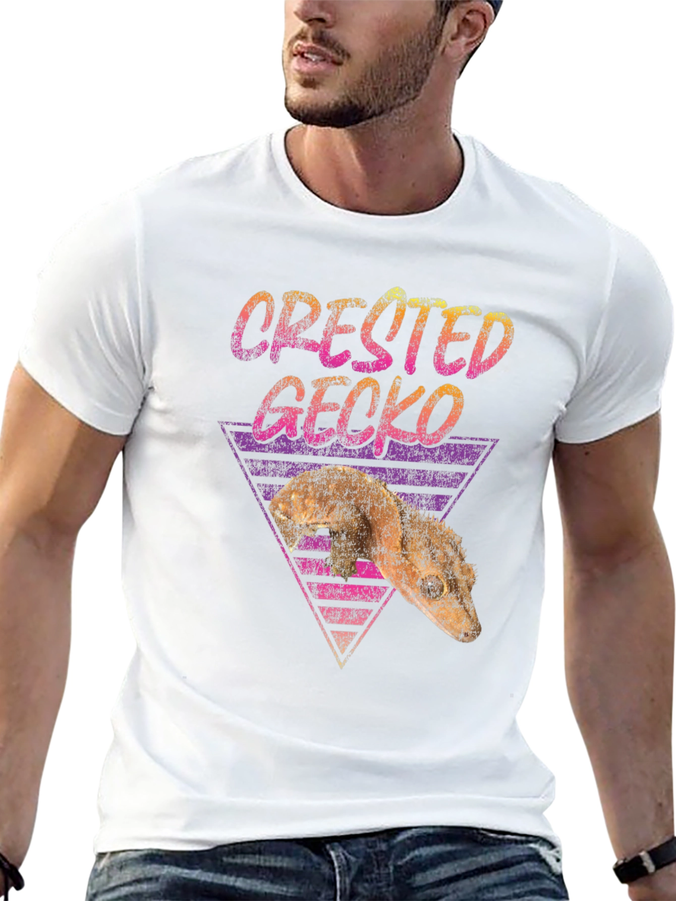 Crested Gecko Retro T-Shirt