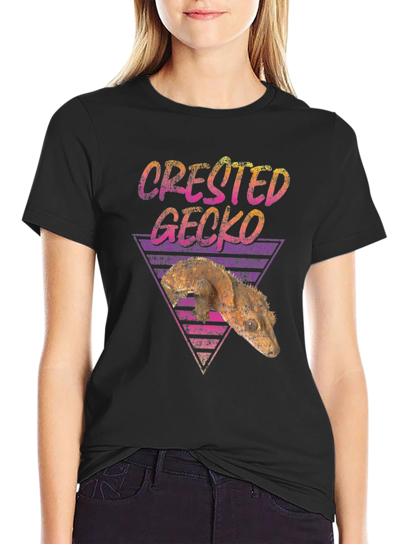 Crested Gecko Retro T-Shirt