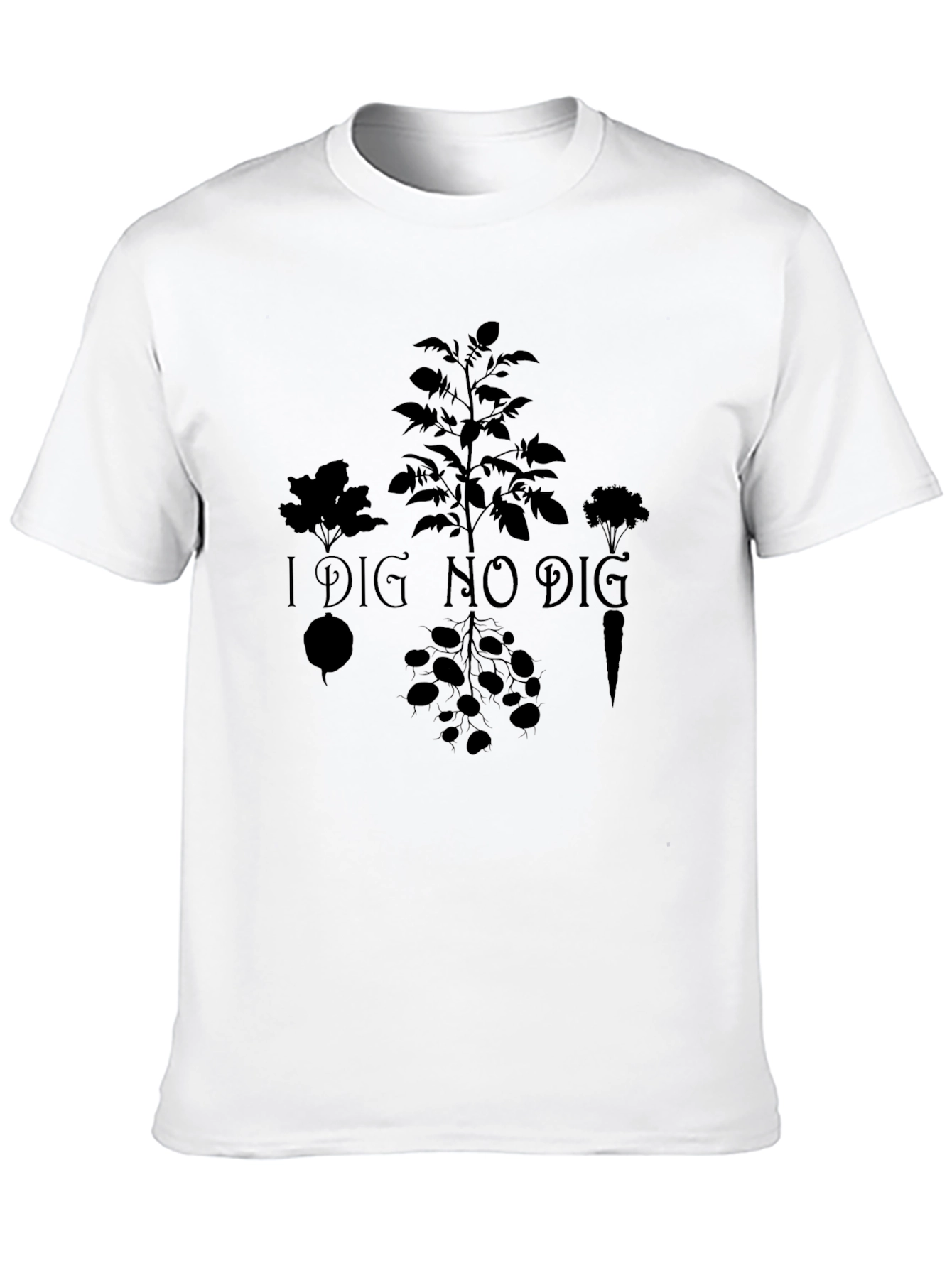 I Dig No Dig Gardening T-Shirt - Black
