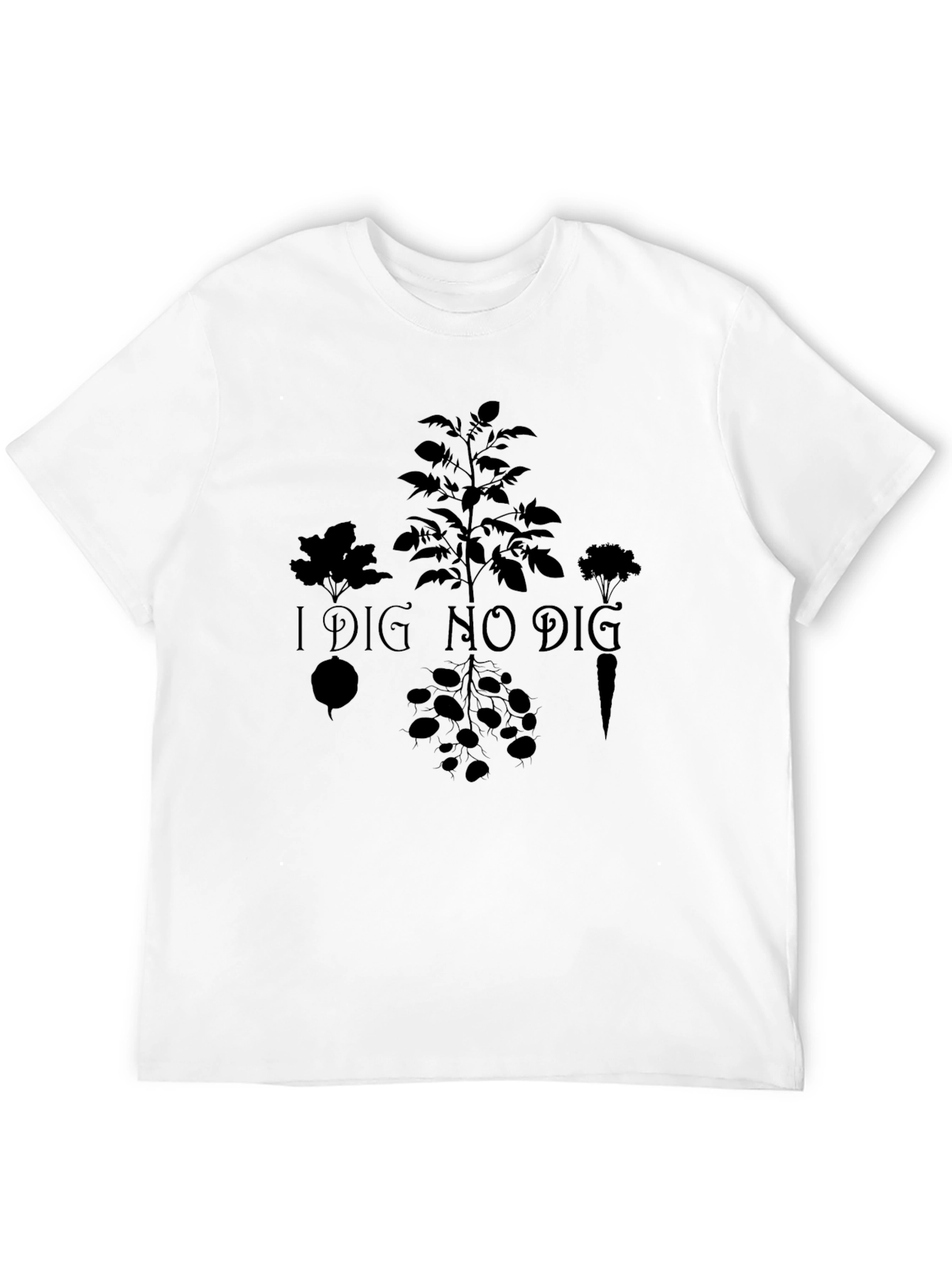 I Dig No Dig Gardening T-Shirt - Black