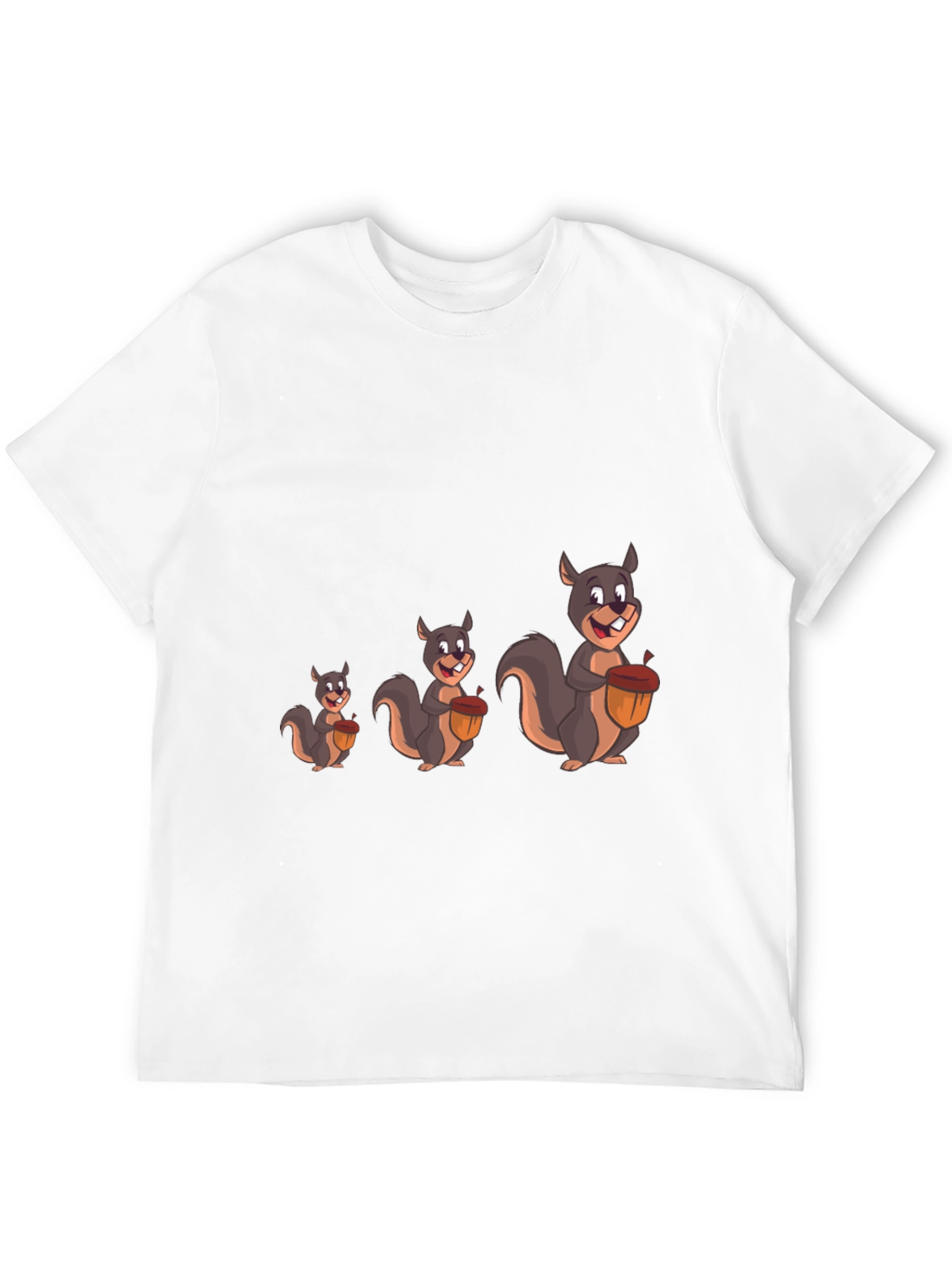 Funny Squirrel Graphic Tee - Black