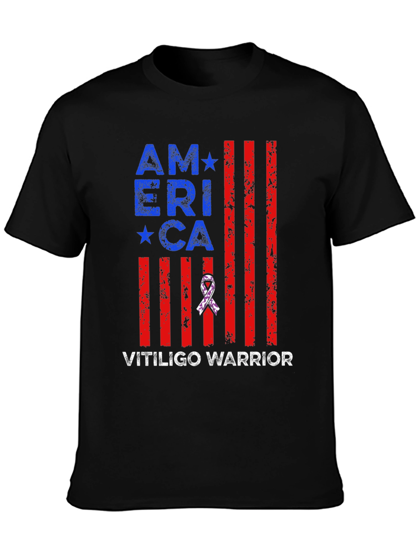 Vitiligo Warrior America T-Shirt