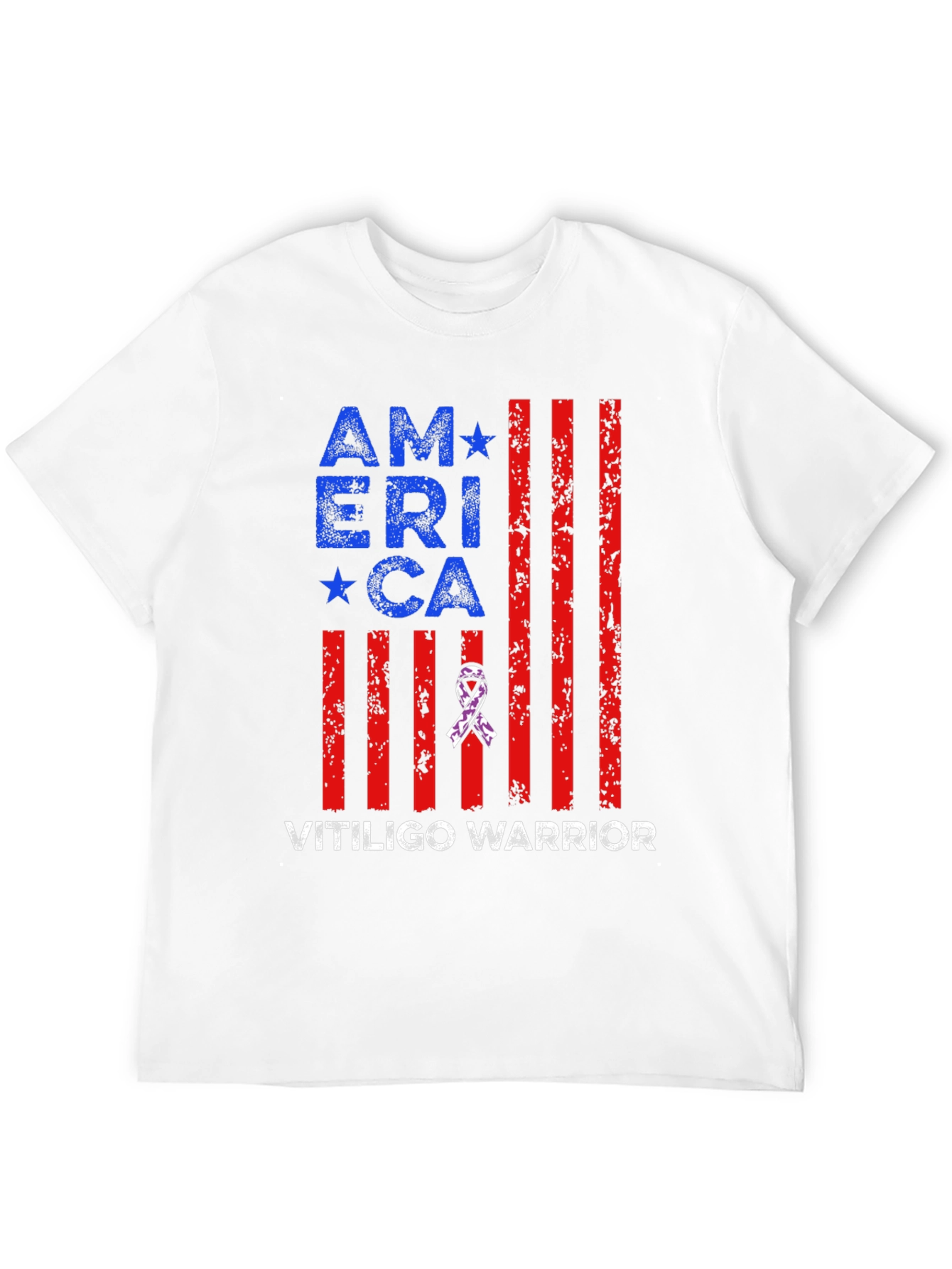 Vitiligo Warrior America T-Shirt