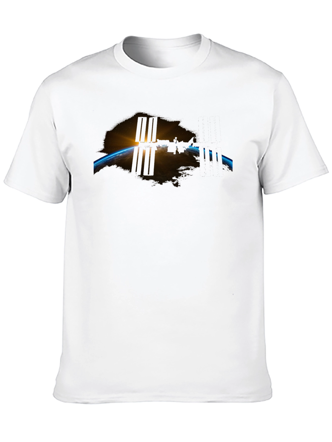 Space Station Graphic Black Tee