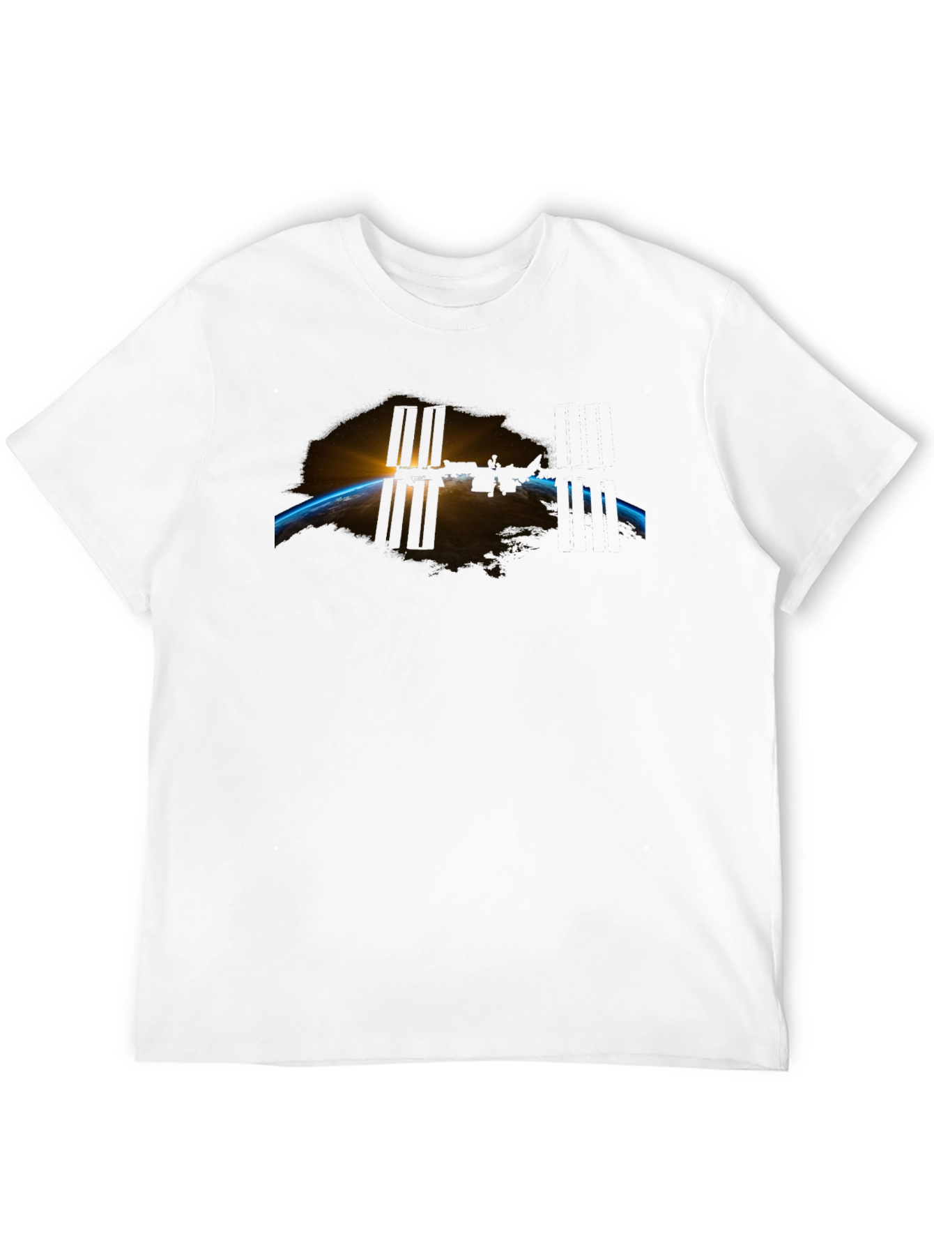 Space Station Graphic Black Tee