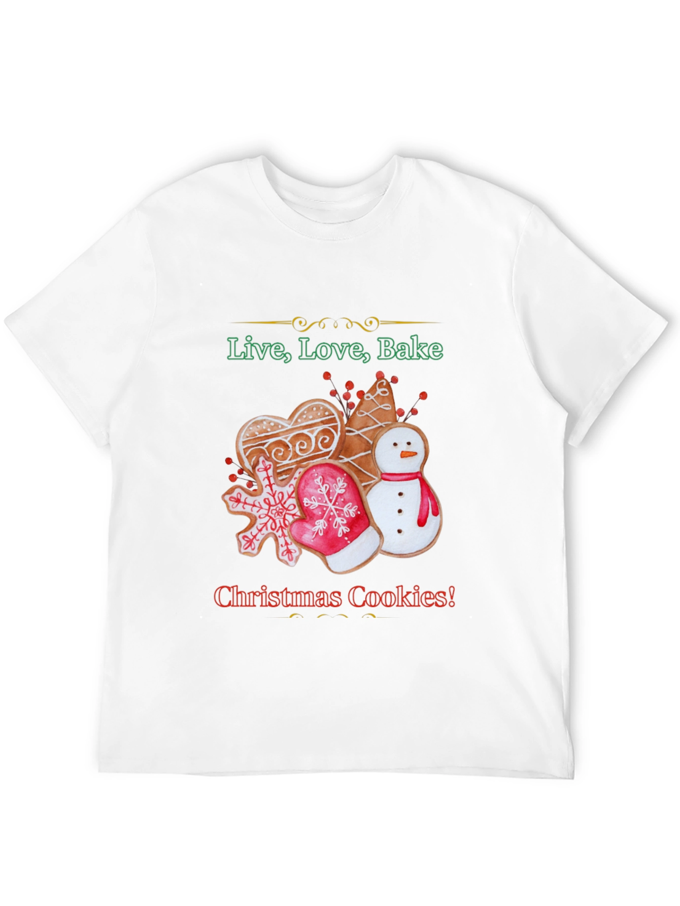 Christmas Cookies Graphic Tee Shirt
