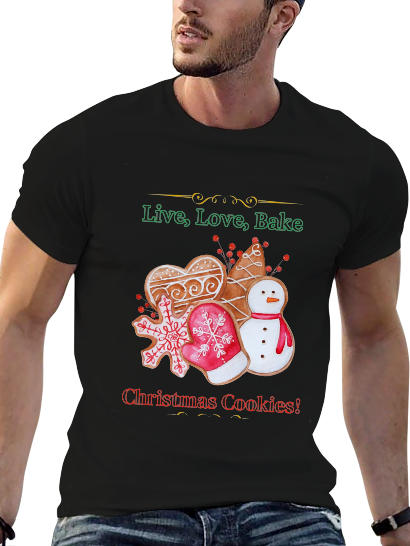 Christmas Cookies Graphic Tee Shirt