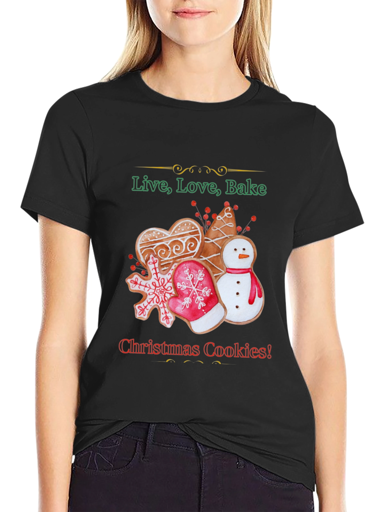 Christmas Cookies Graphic Tee Shirt