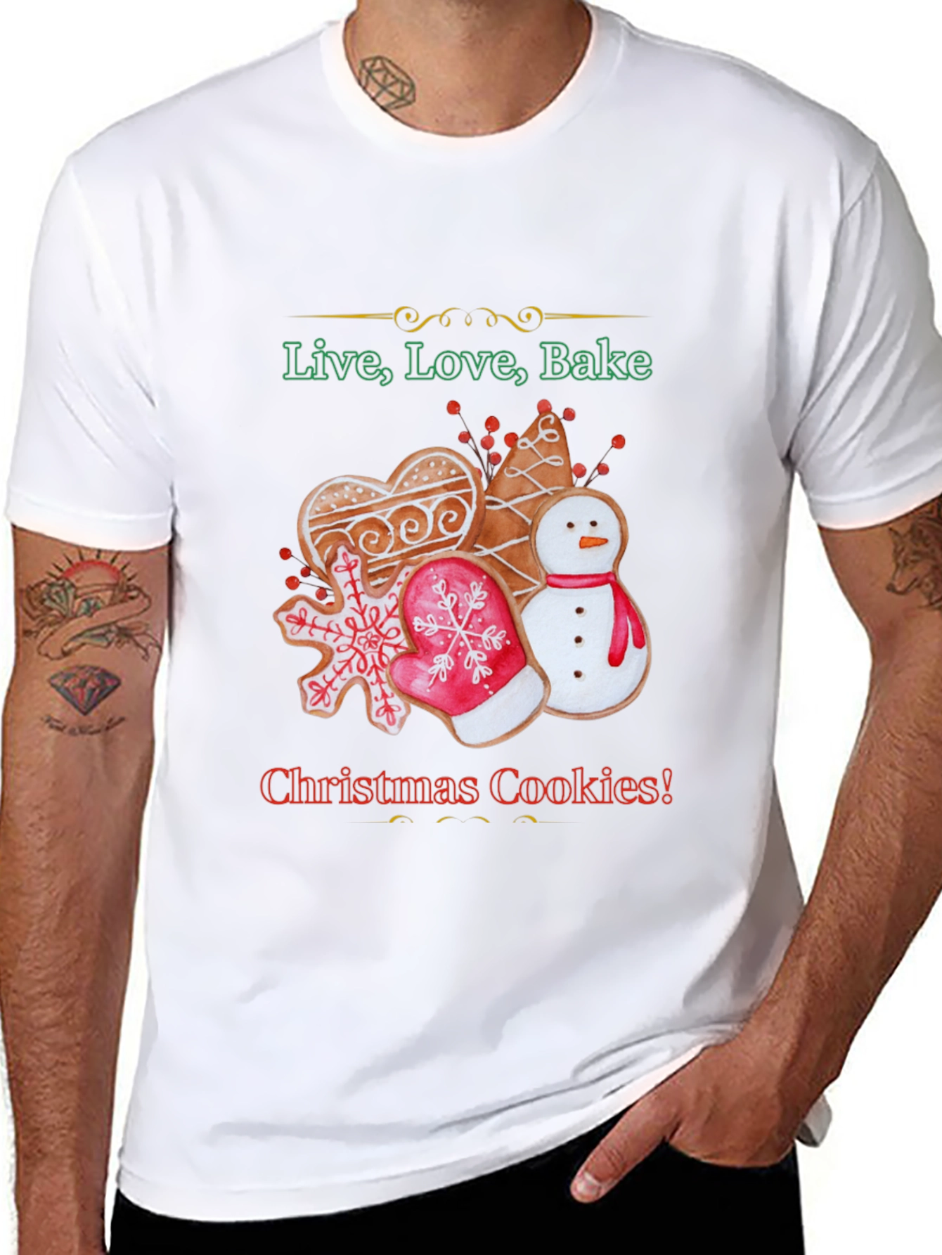 Christmas Cookies Graphic Tee Shirt