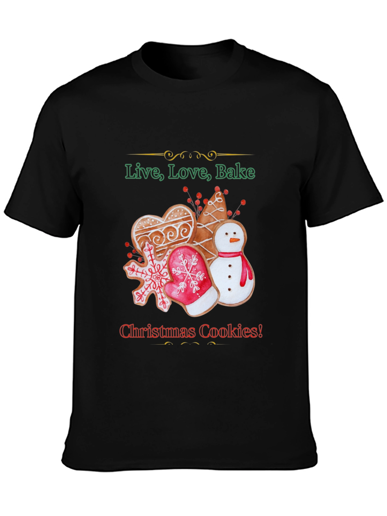 Christmas Cookies Graphic Tee Shirt