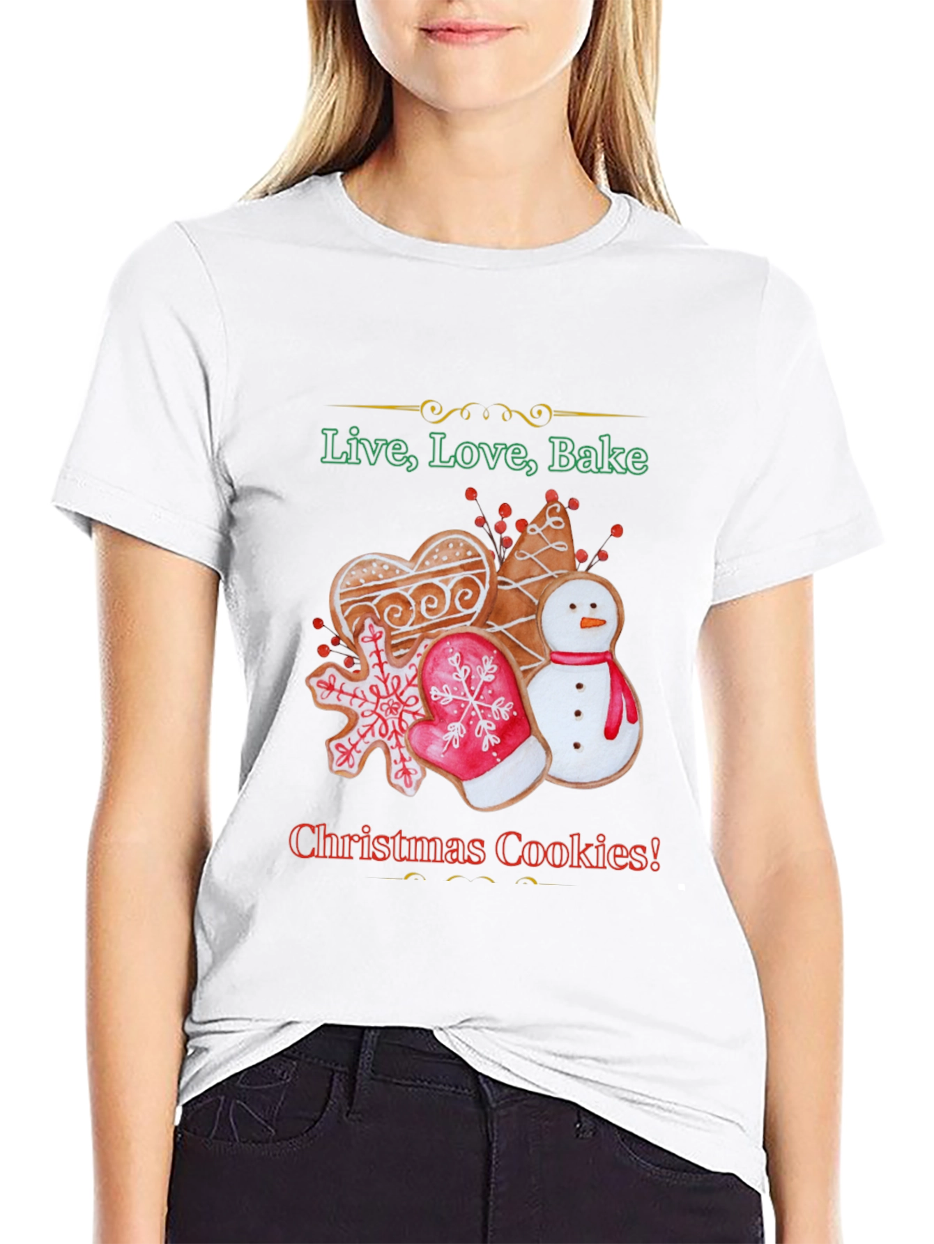 Christmas Cookies Graphic Tee Shirt