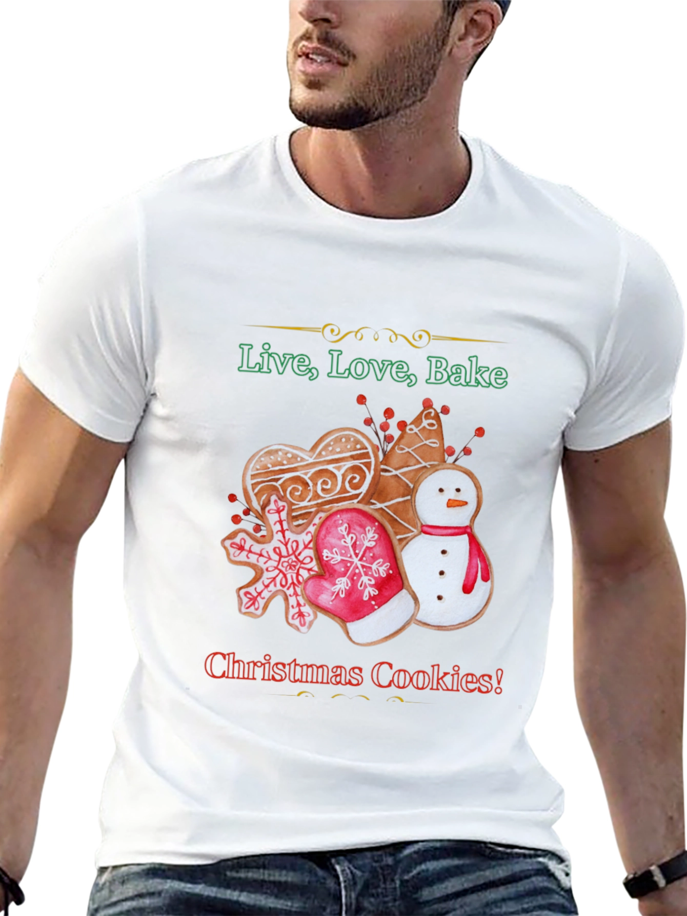 Christmas Cookies Graphic Tee Shirt