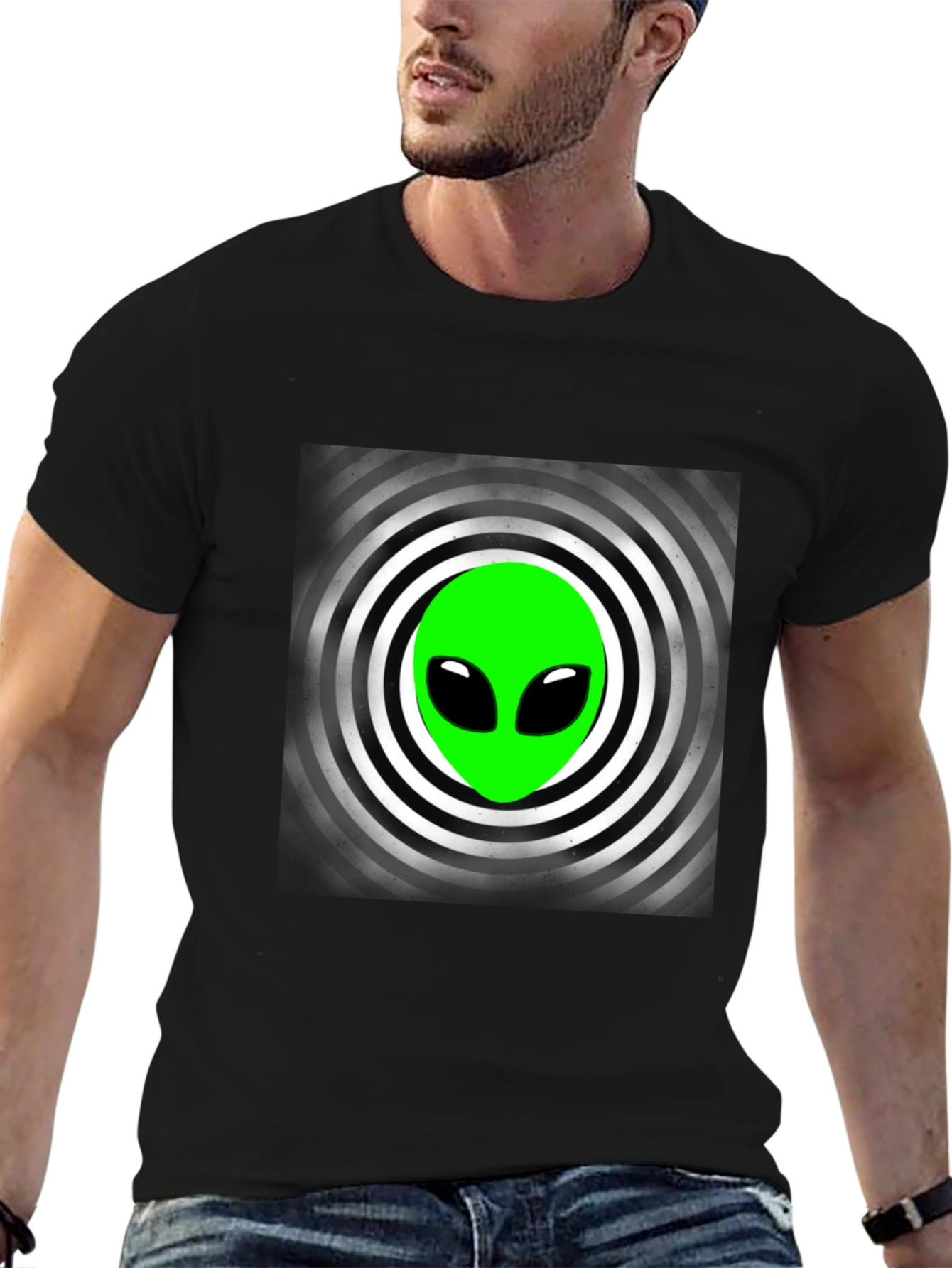 Alien Graphic T-Shirt - Black