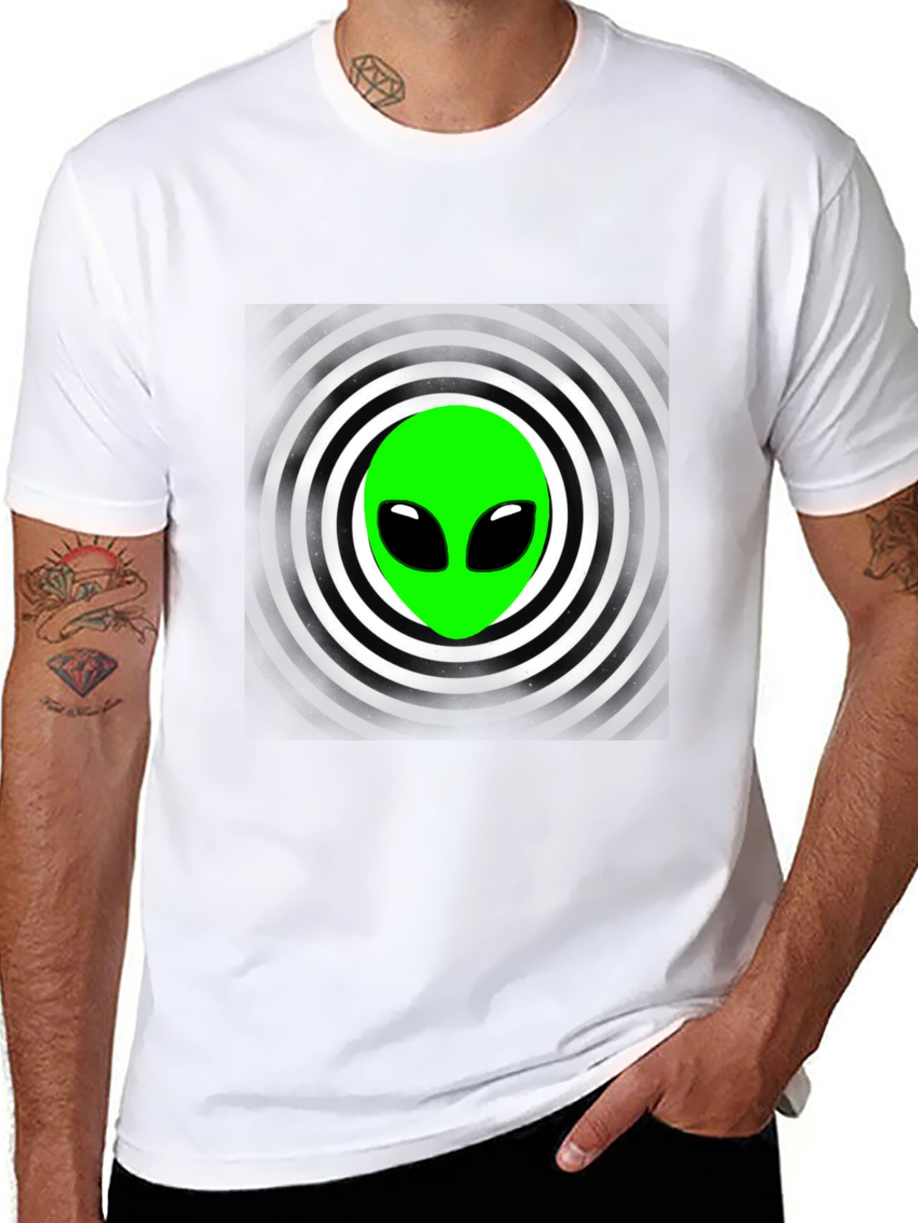 Alien Graphic T-Shirt - Black