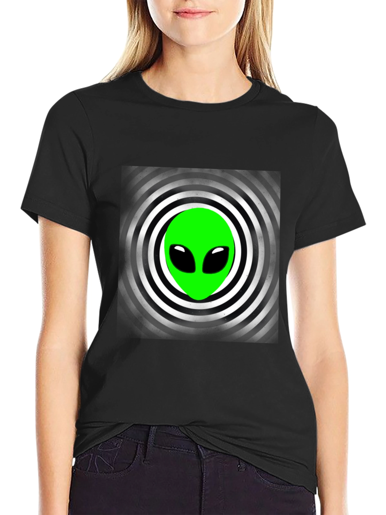 Alien Graphic T-Shirt - Black