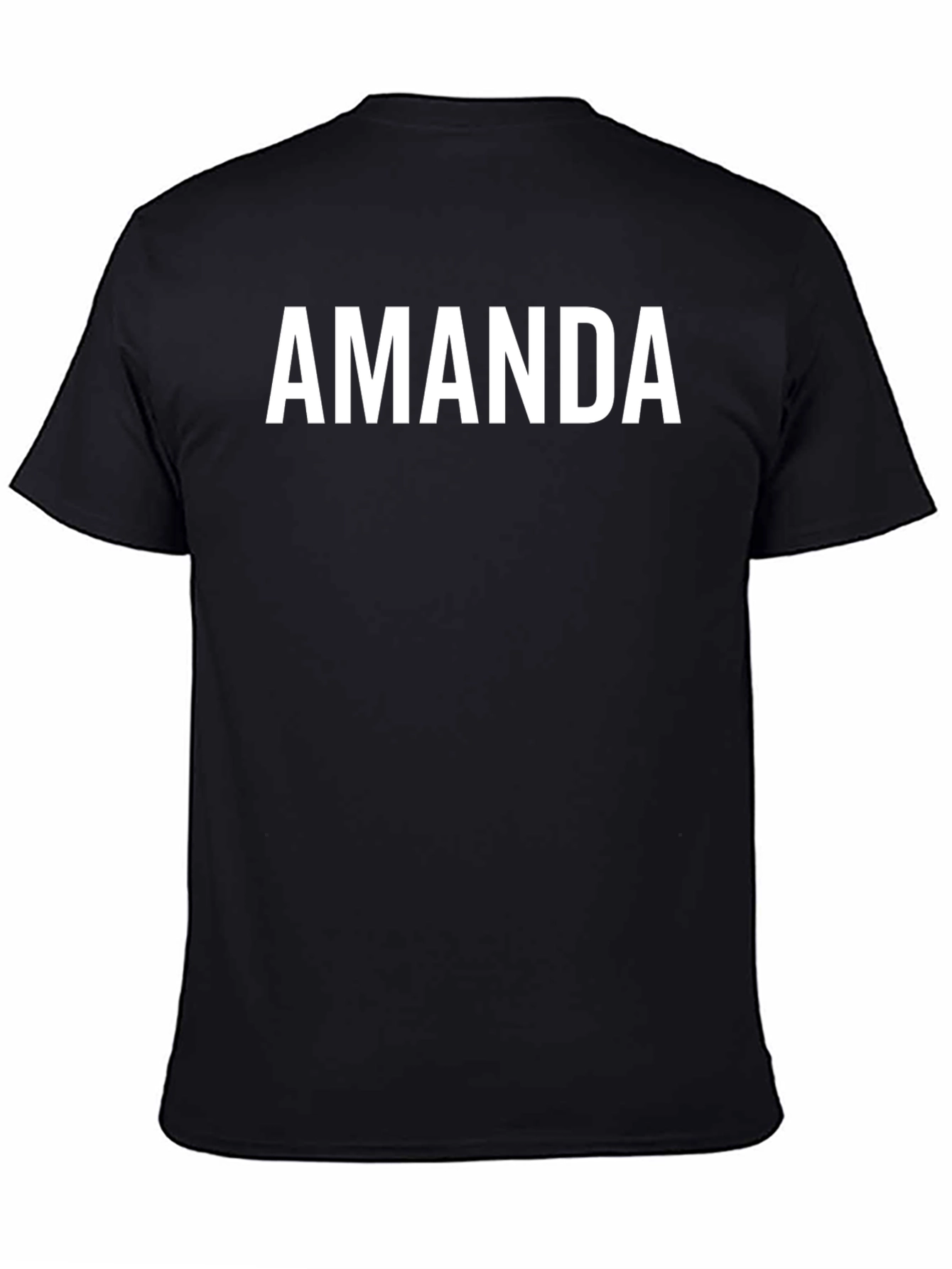 Personalized AMANDA Black T-Shirt - Custom Name Tee